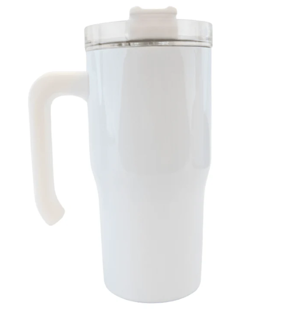 20oz stainless steel tumbler with handle - customisable