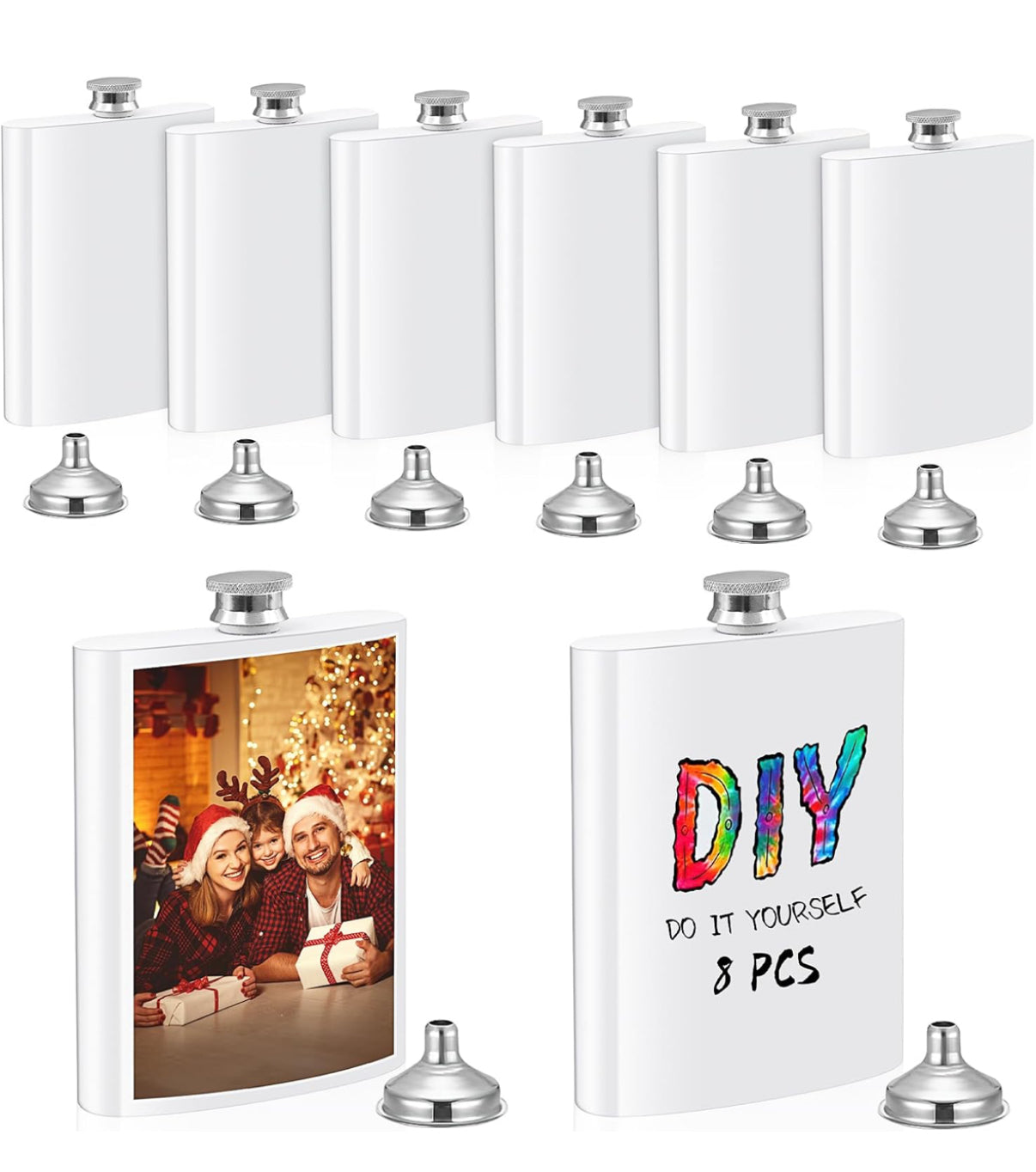 8oz stainless steel hip flask - customisable