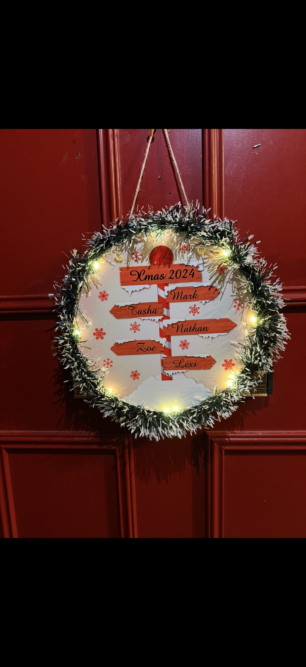 10” Xmas door hanger