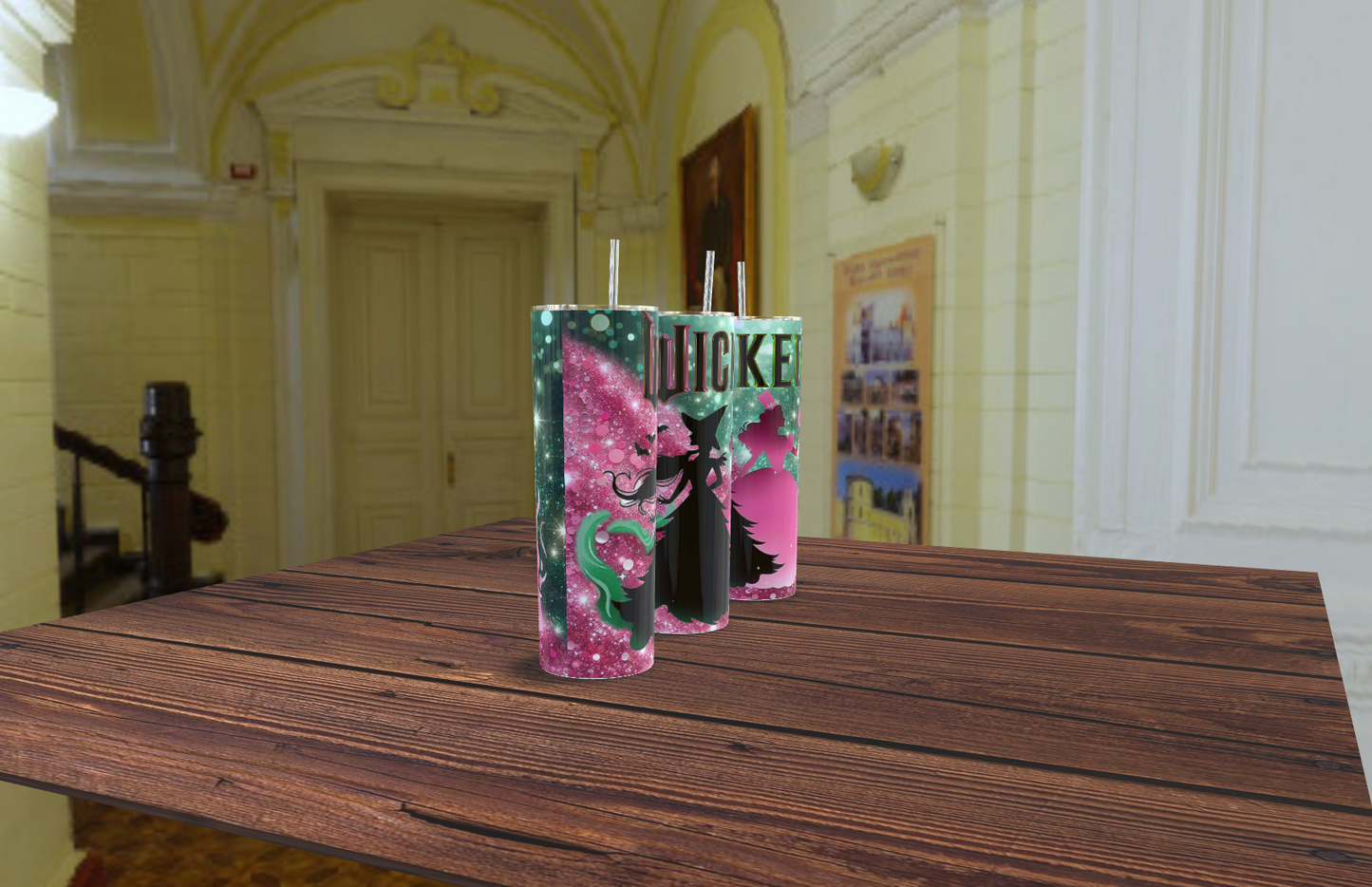 Wicked themed 20oz stainless steel tumbler