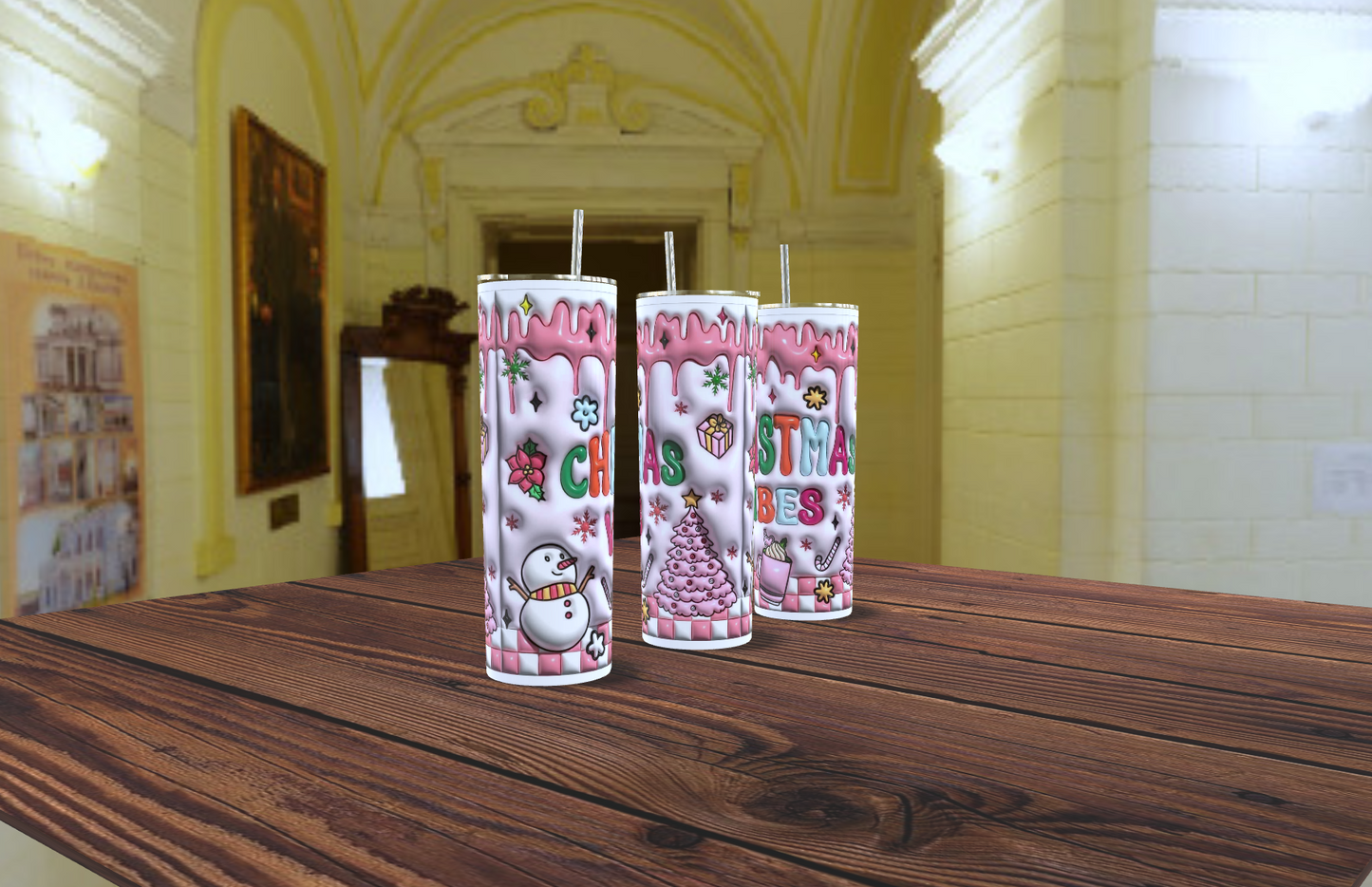 Christmas Vibes - 20oz stainless steel tumbler