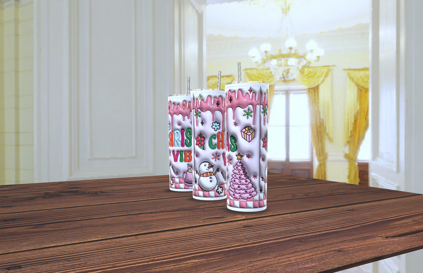 Christmas Vibes - 20oz stainless steel tumbler