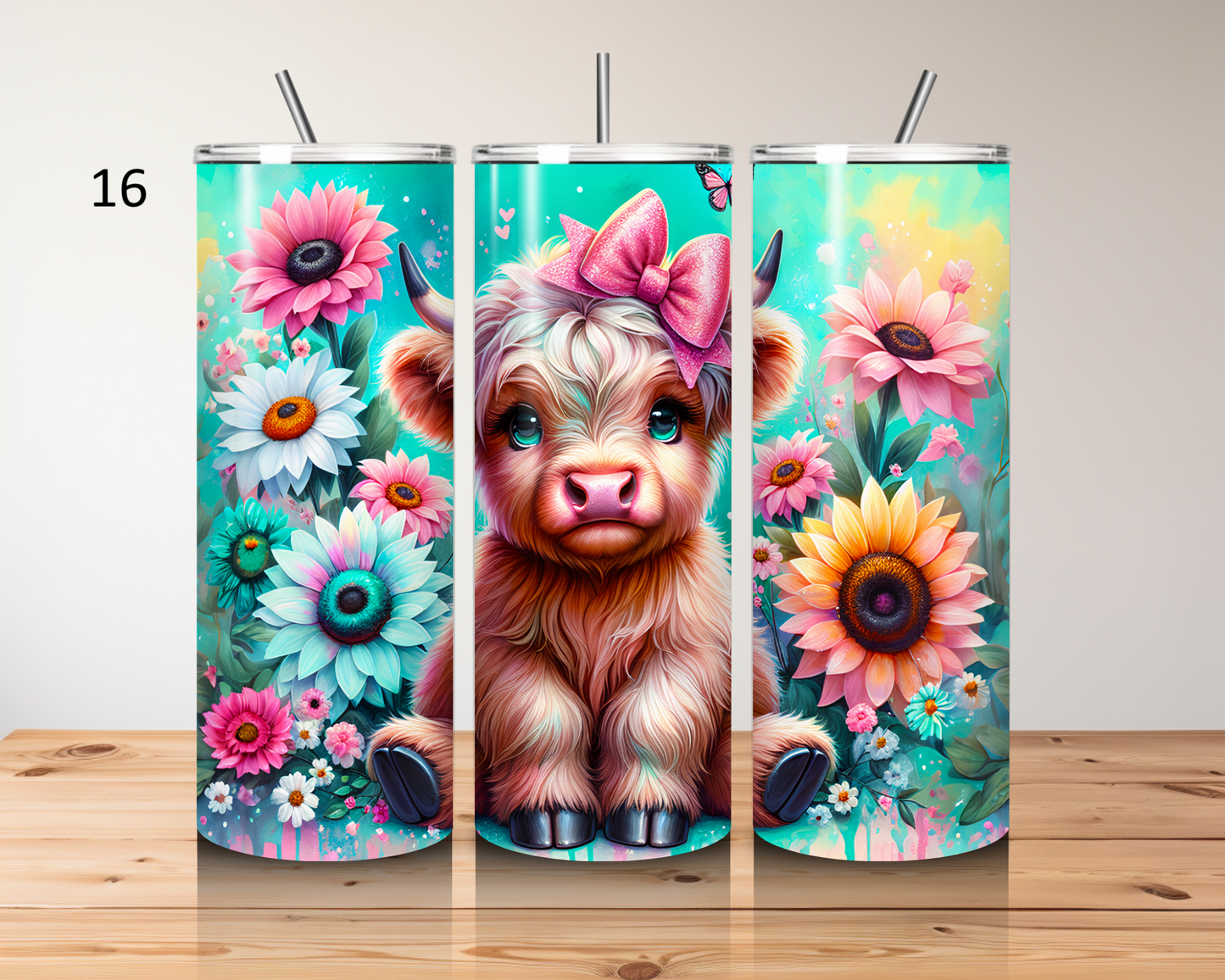 Highland cow-20oz stainless steel tumbler (various colours)