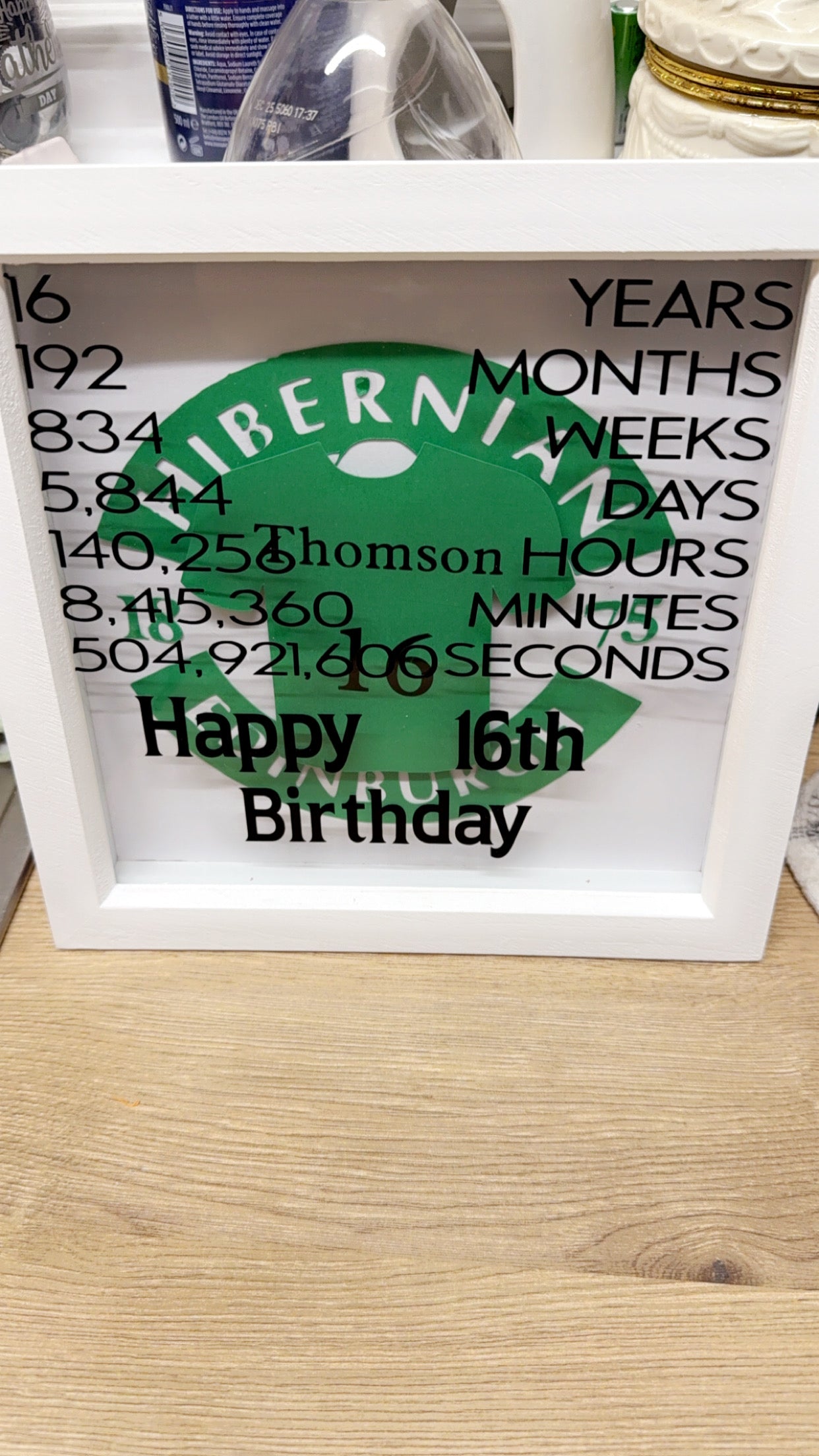 Fully customisable birthday shadow box