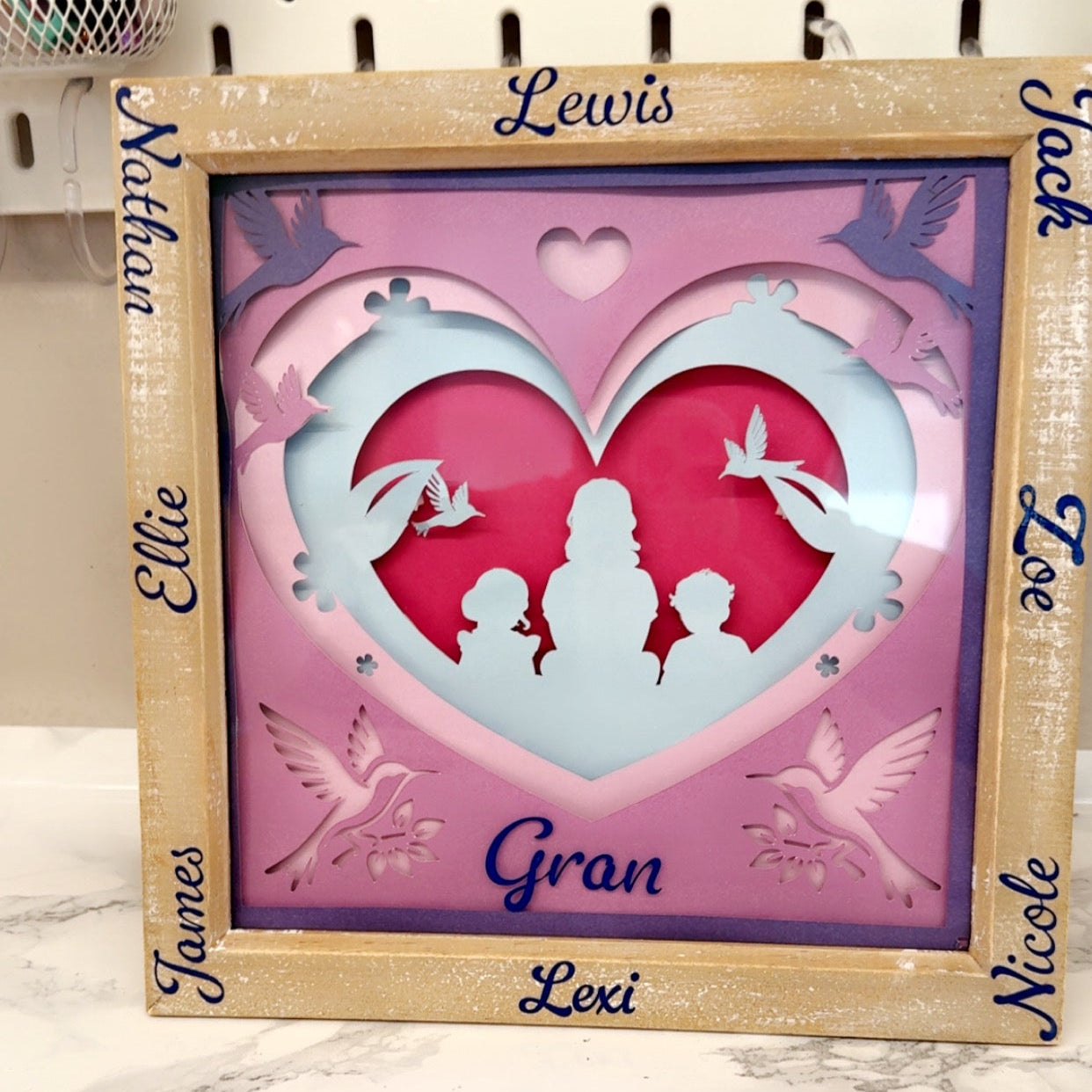 3D Gran Shadow Box with lights - Customisable