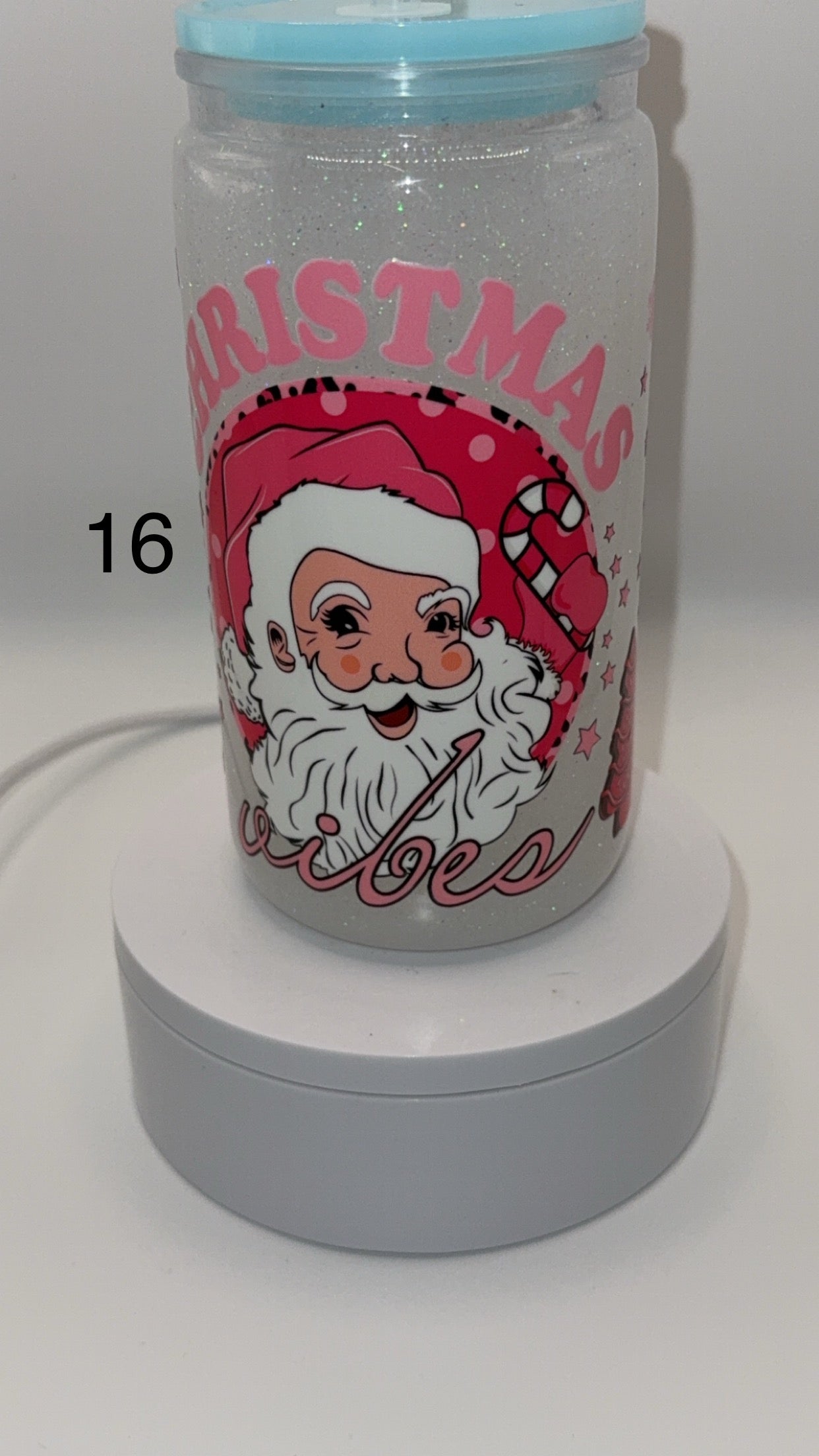 Premade 16oz Libby Cup Snow Globe and Lava Drip Glitter and Liquid Handmade Tumblers Drinkware Classic Beverage