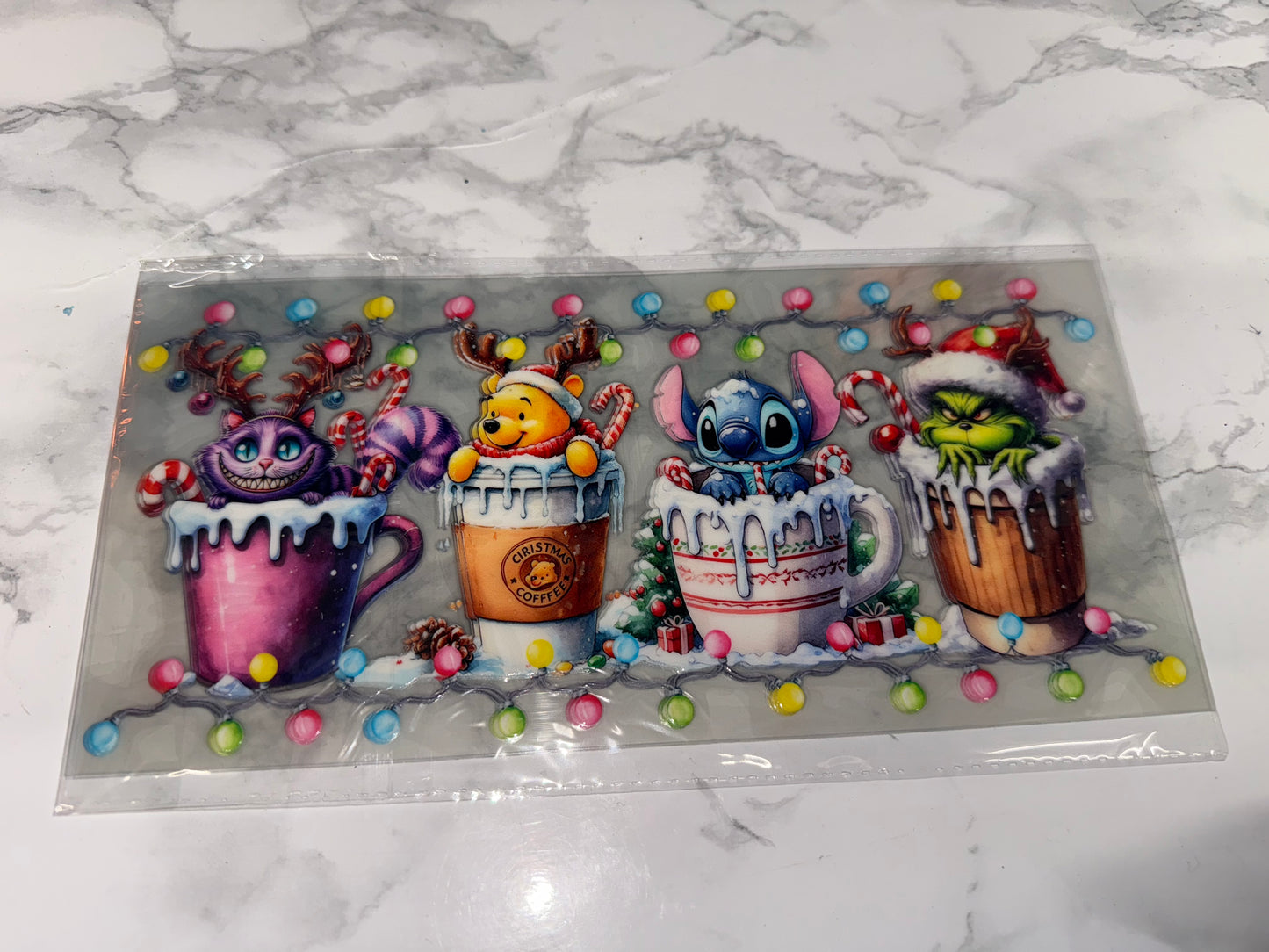 Popular kids characters xmas drinks wrap