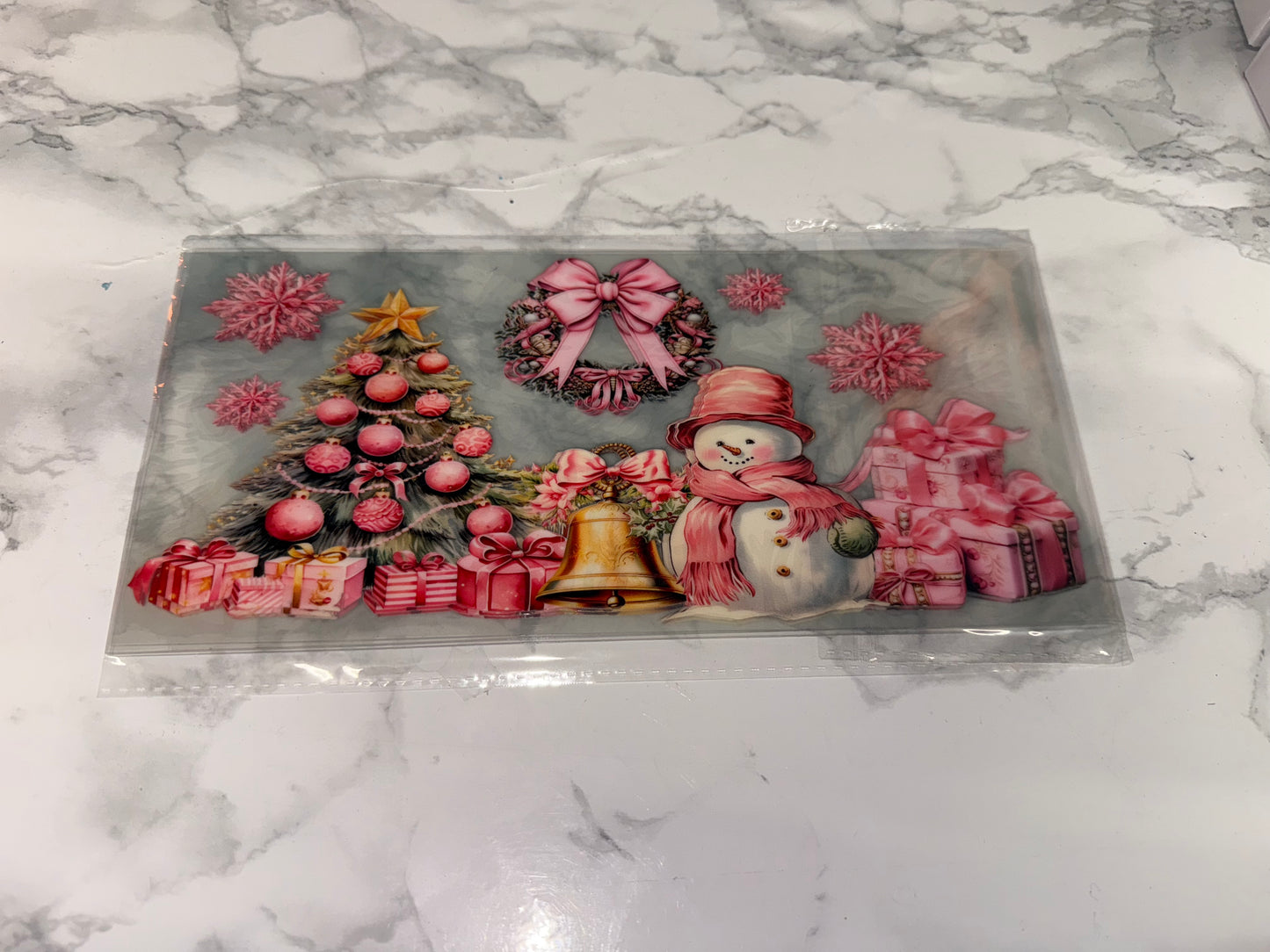 Xmas tree themed cup wrap