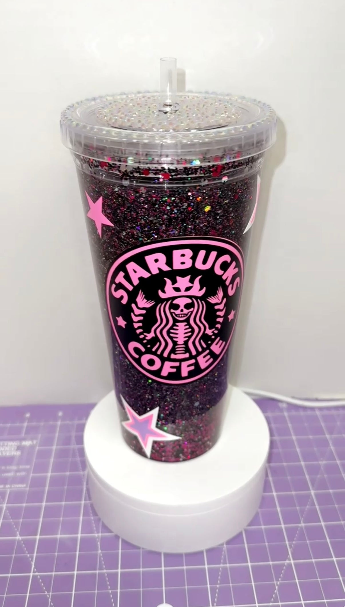 25oz acrylic snowglobe tumblers