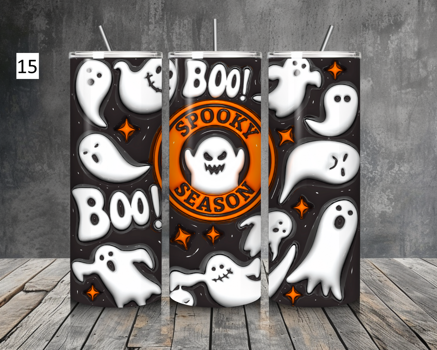 Spooky Halloween inspired 20oz stainless steel tumbler (various colours)