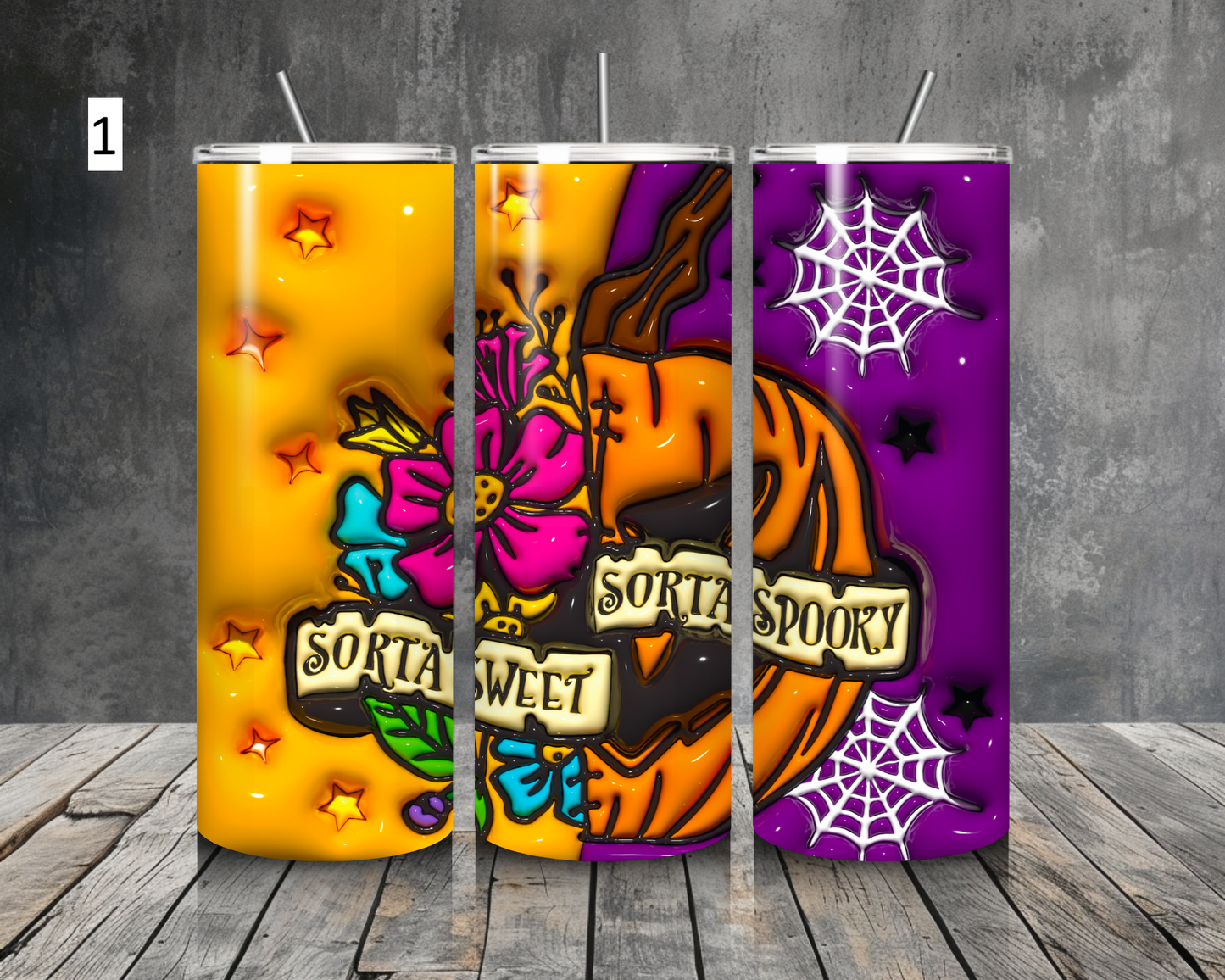 Spooky Halloween inspired 20oz stainless steel tumbler (various colours)