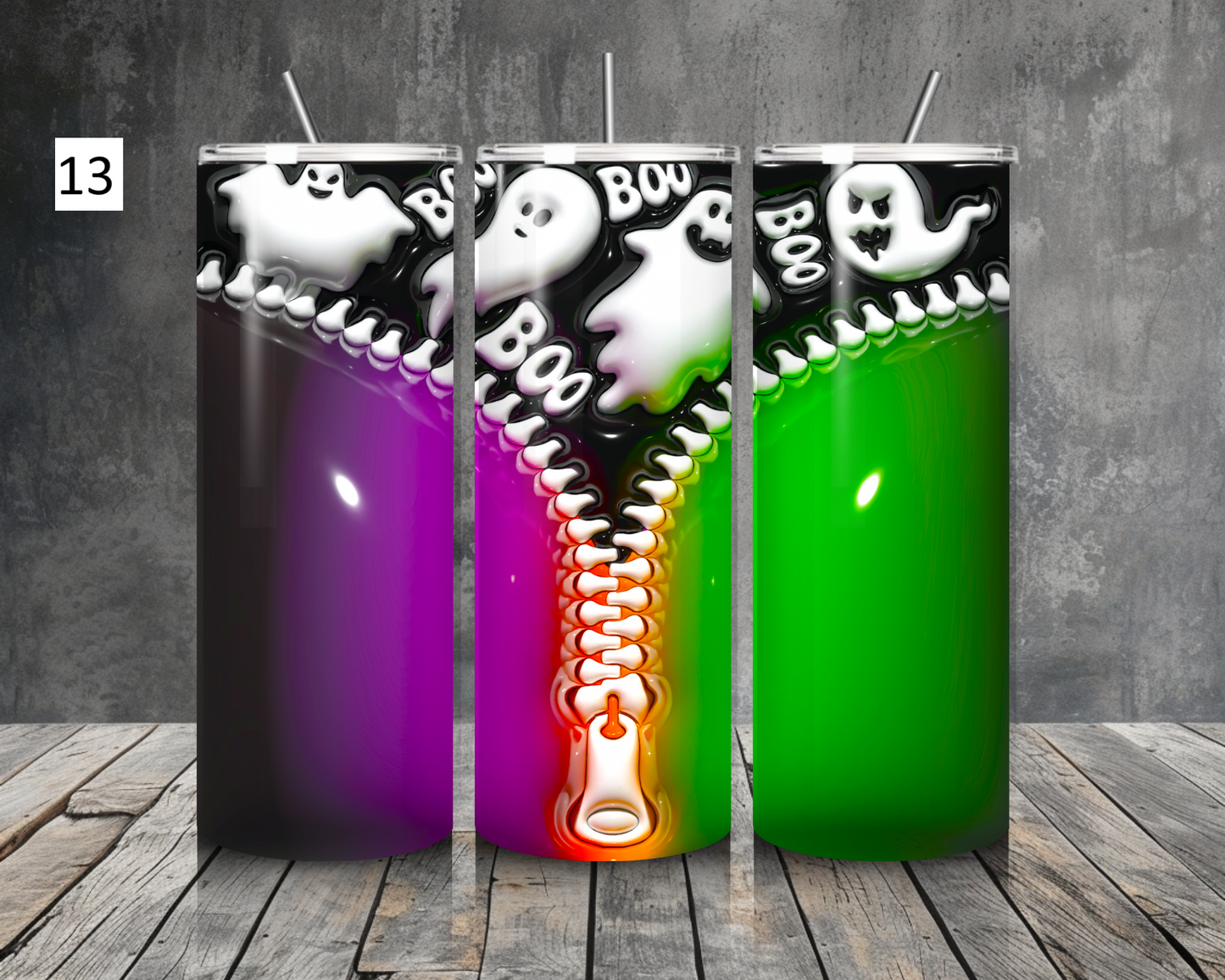 Spooky Halloween inspired 20oz stainless steel tumbler (various colours)