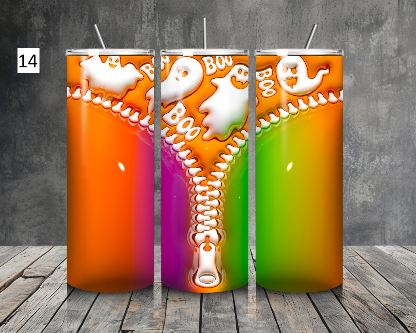 Spooky Halloween inspired 20oz stainless steel tumbler (various colours)