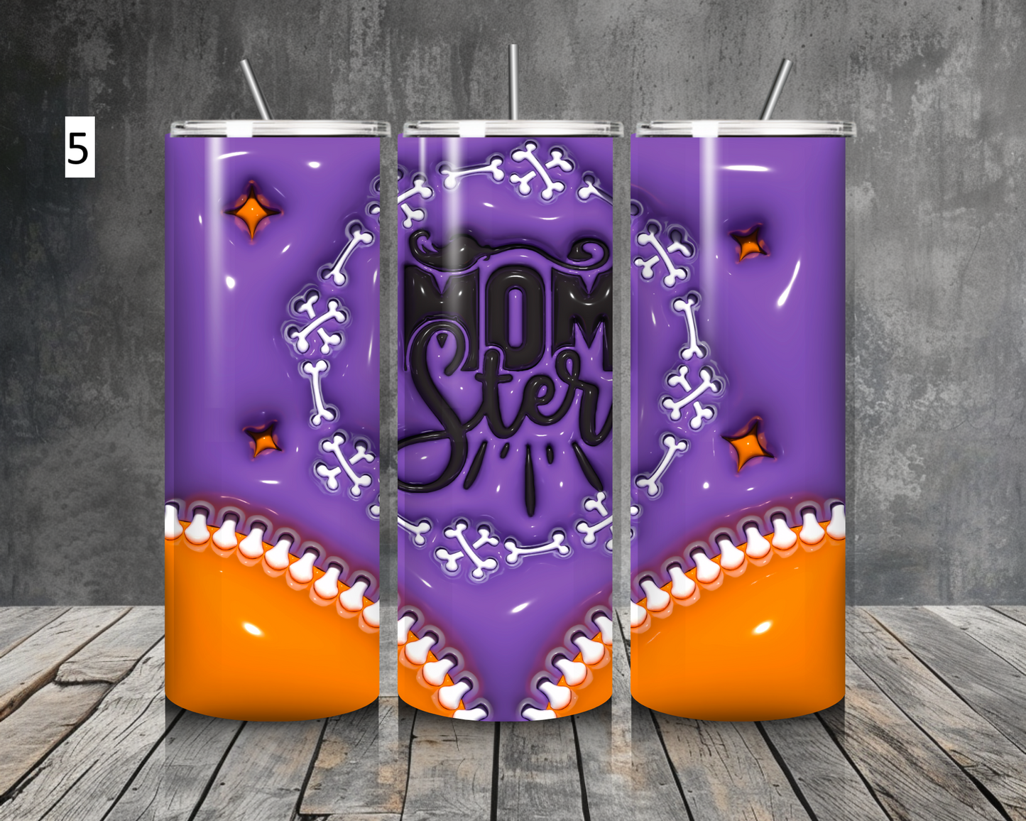 Spooky Halloween inspired 20oz stainless steel tumbler (various colours)