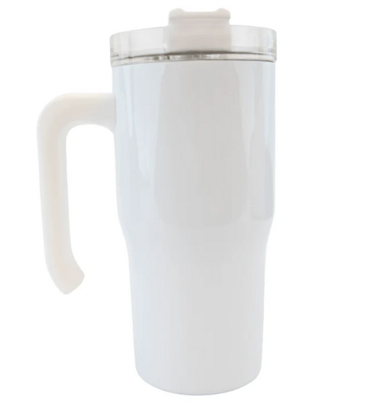 20oz stainless steel tumbler with handle - customisable