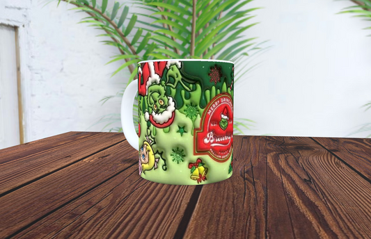 Grinch themed 11oz mug