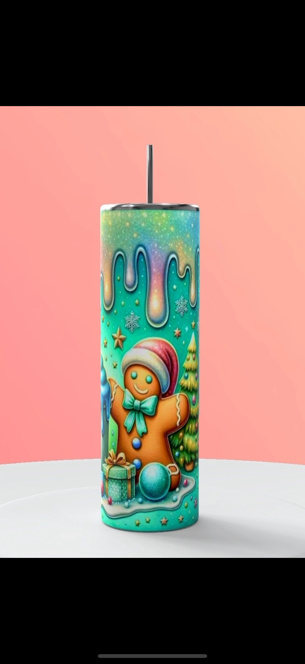 Gingerbread Man - 20oz stainless steel tumbler