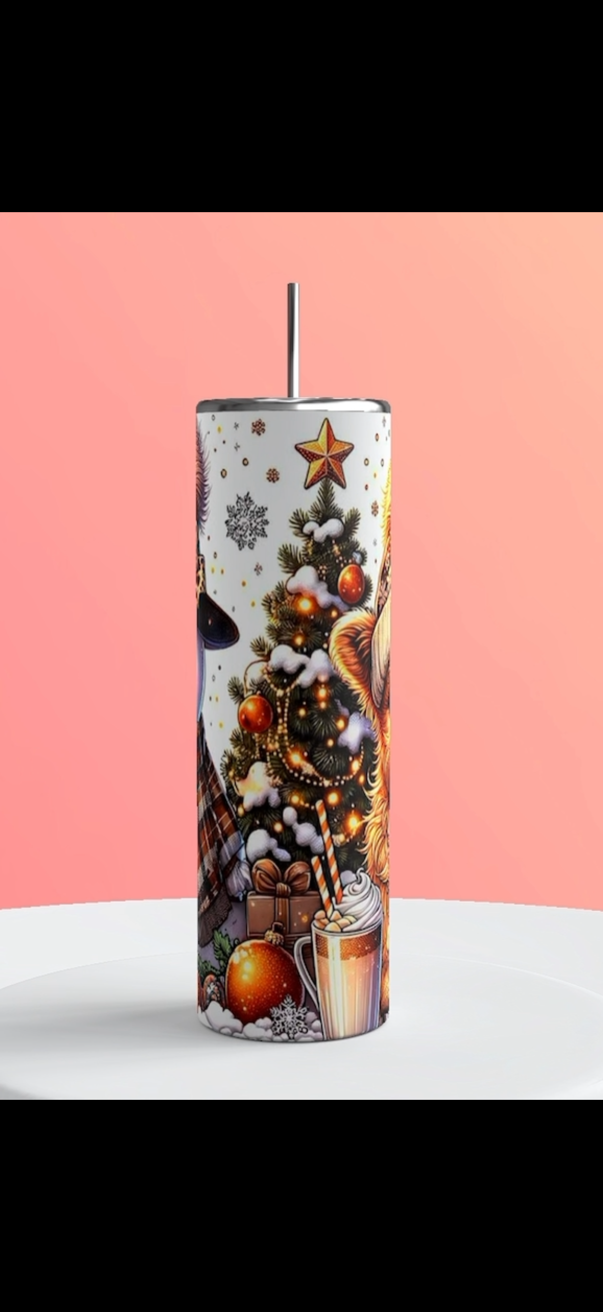 Highland Cow and Snowman