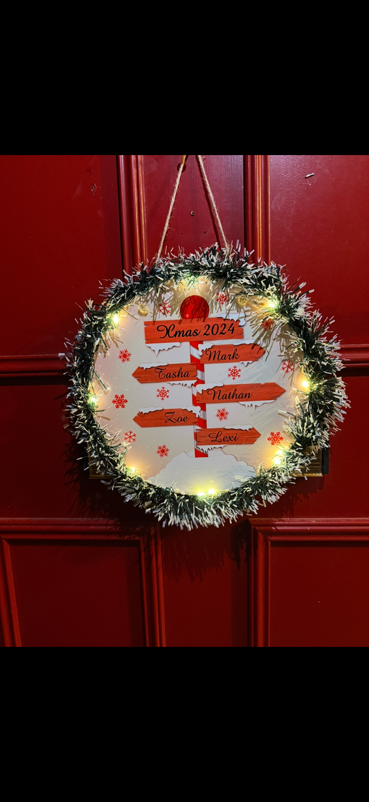 10” Xmas door hanger