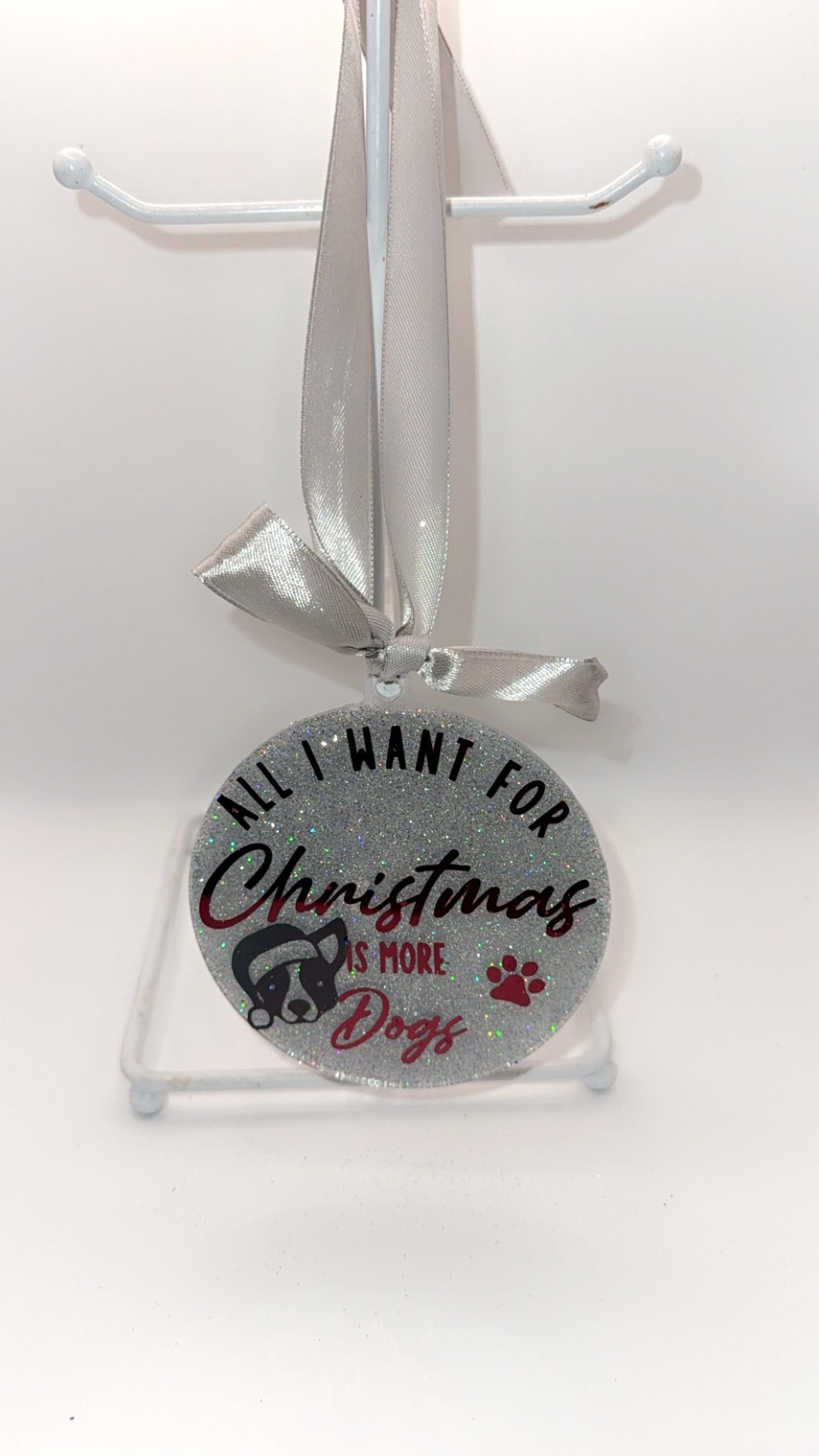 Large 10cm flat circle baubles with custom decoration