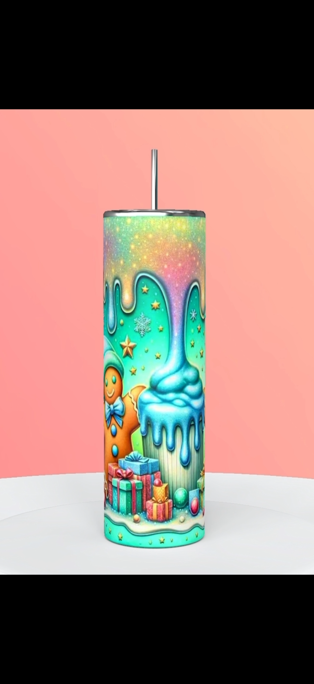 Gingerbread Man - 20oz stainless steel tumbler