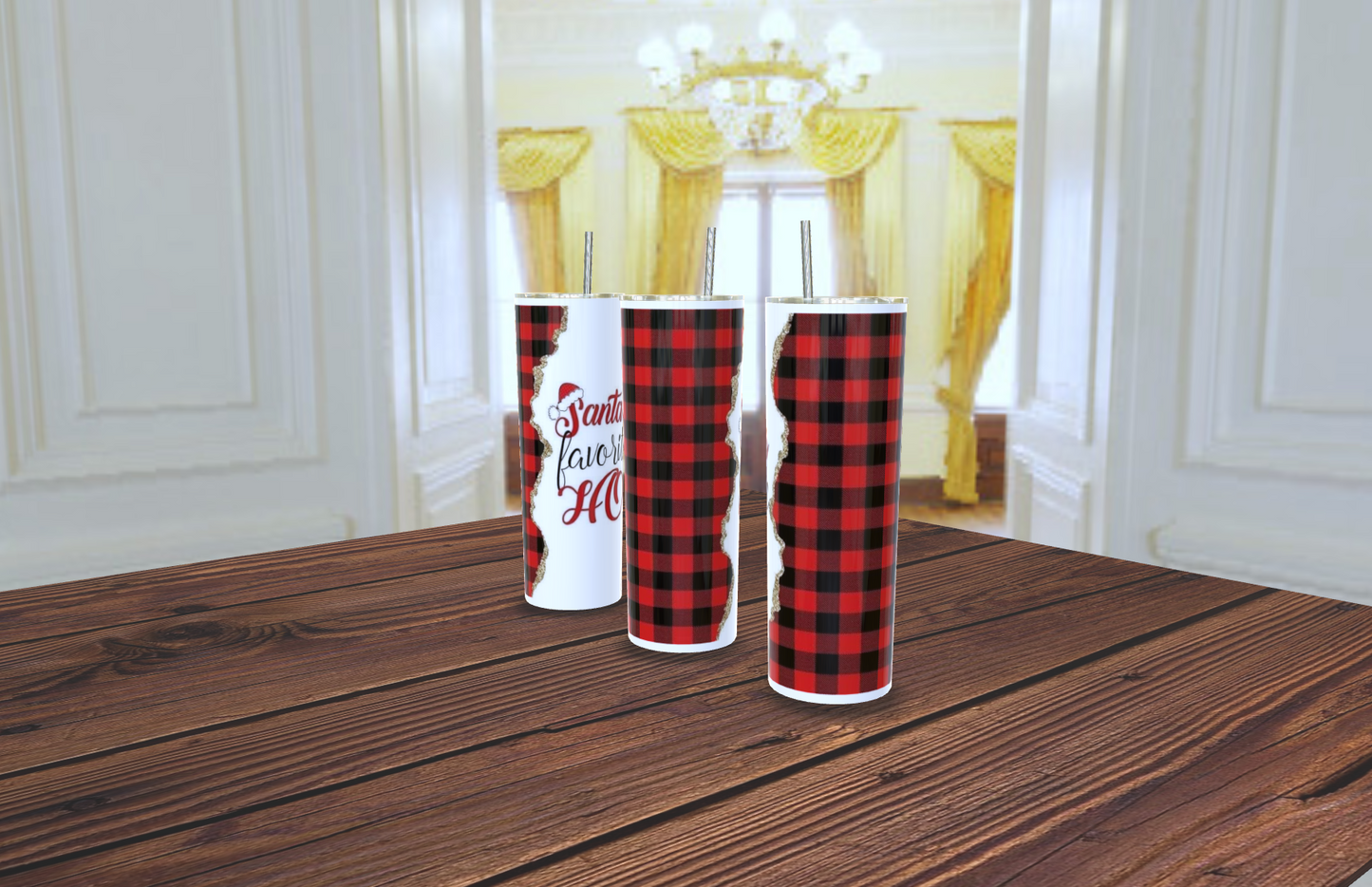 Santas Favorite Ho - 20oz stainless steel tumbler - Customisable
