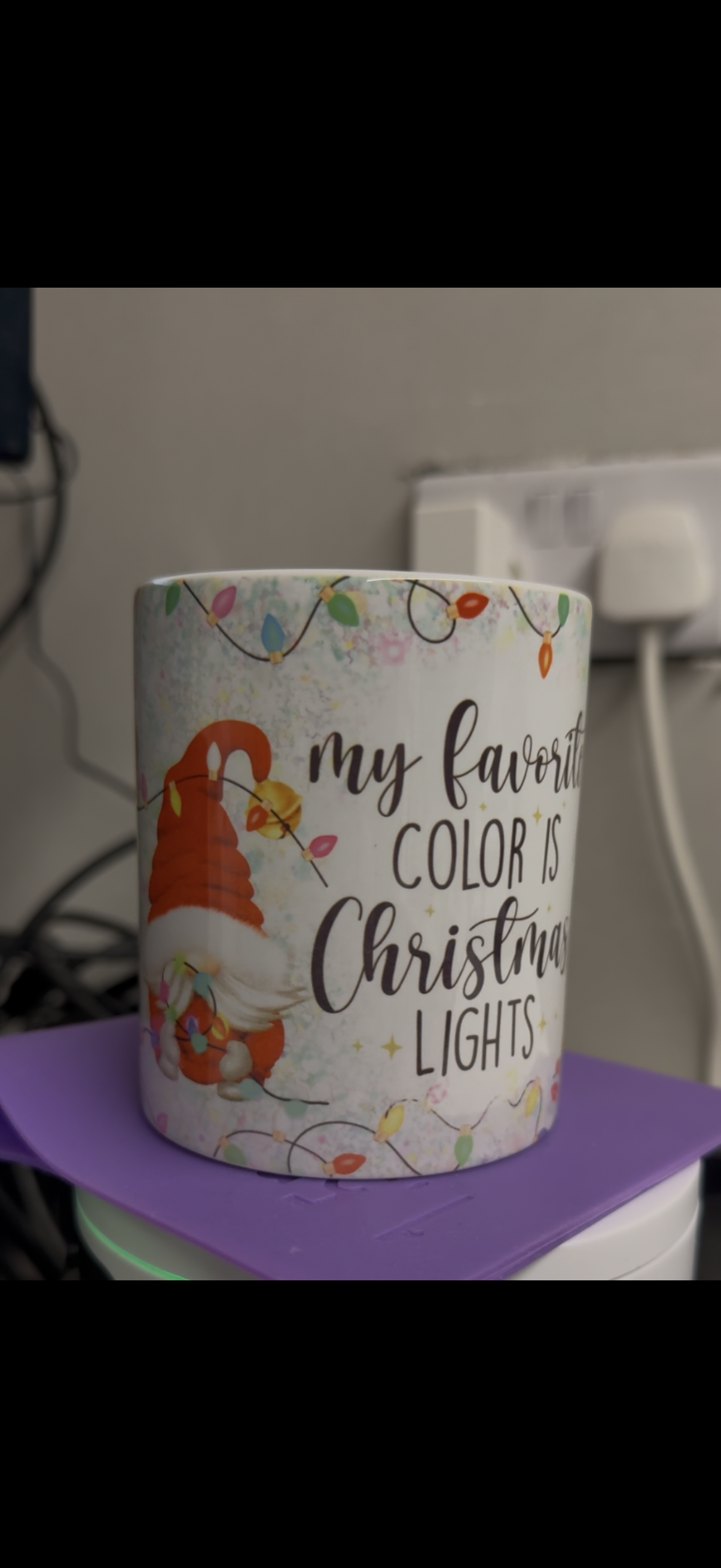 My favourite color is Christmas lights 11oz mug