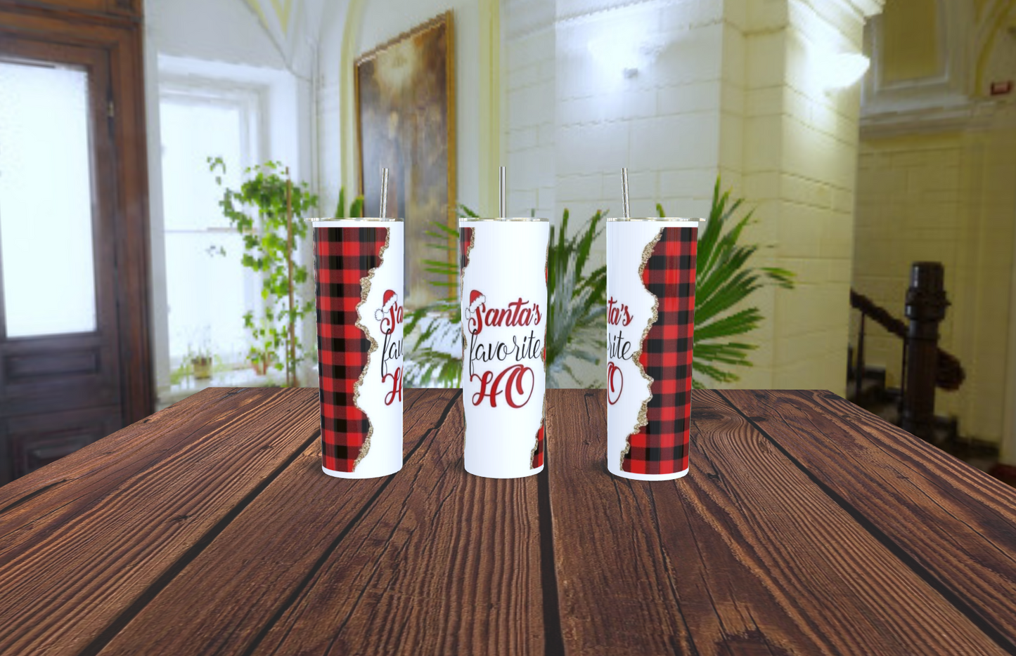 Santas Favorite Ho - 20oz stainless steel tumbler - Customisable