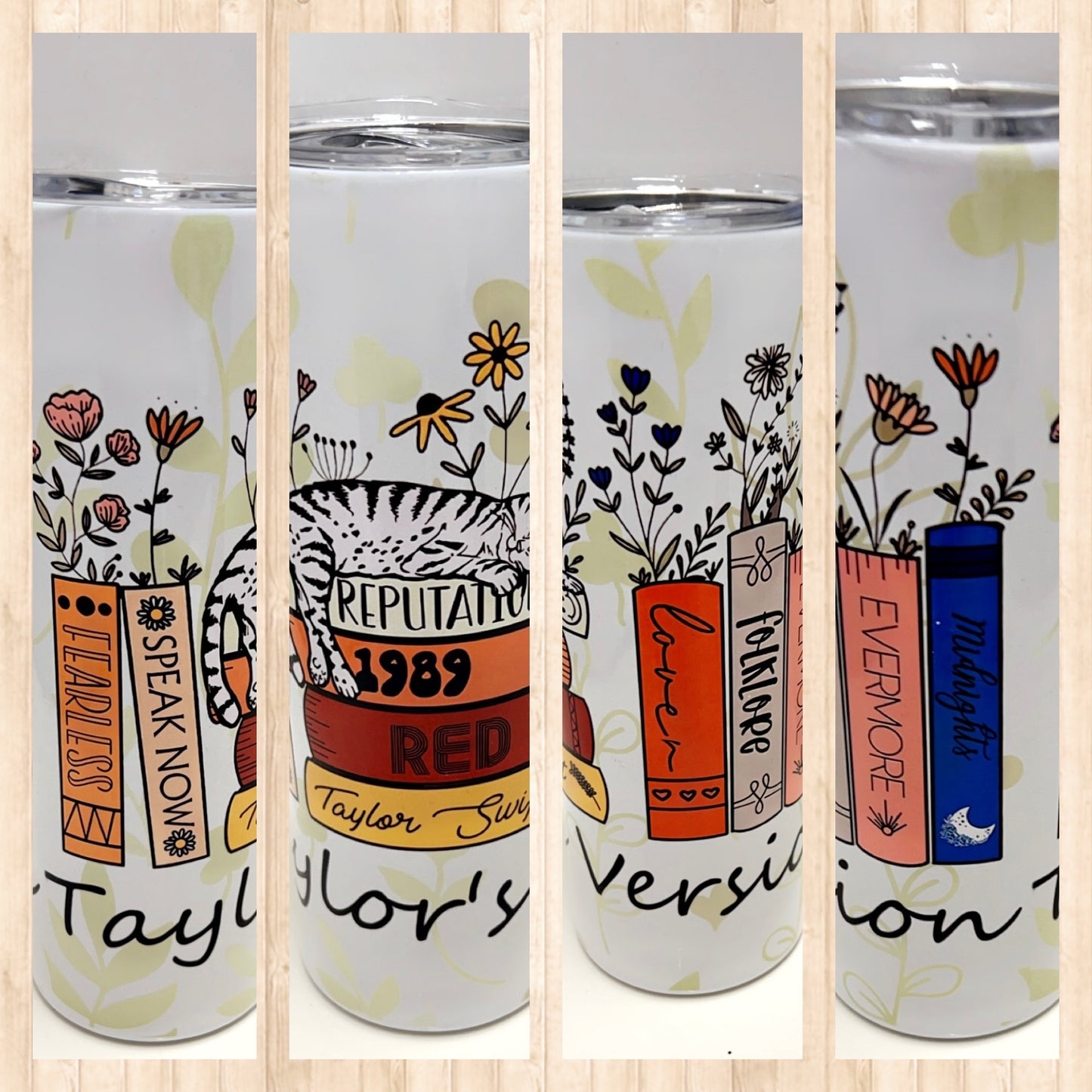 "Taylor’s version" themed tumbler - 20oz stainless steal tumbler with straw