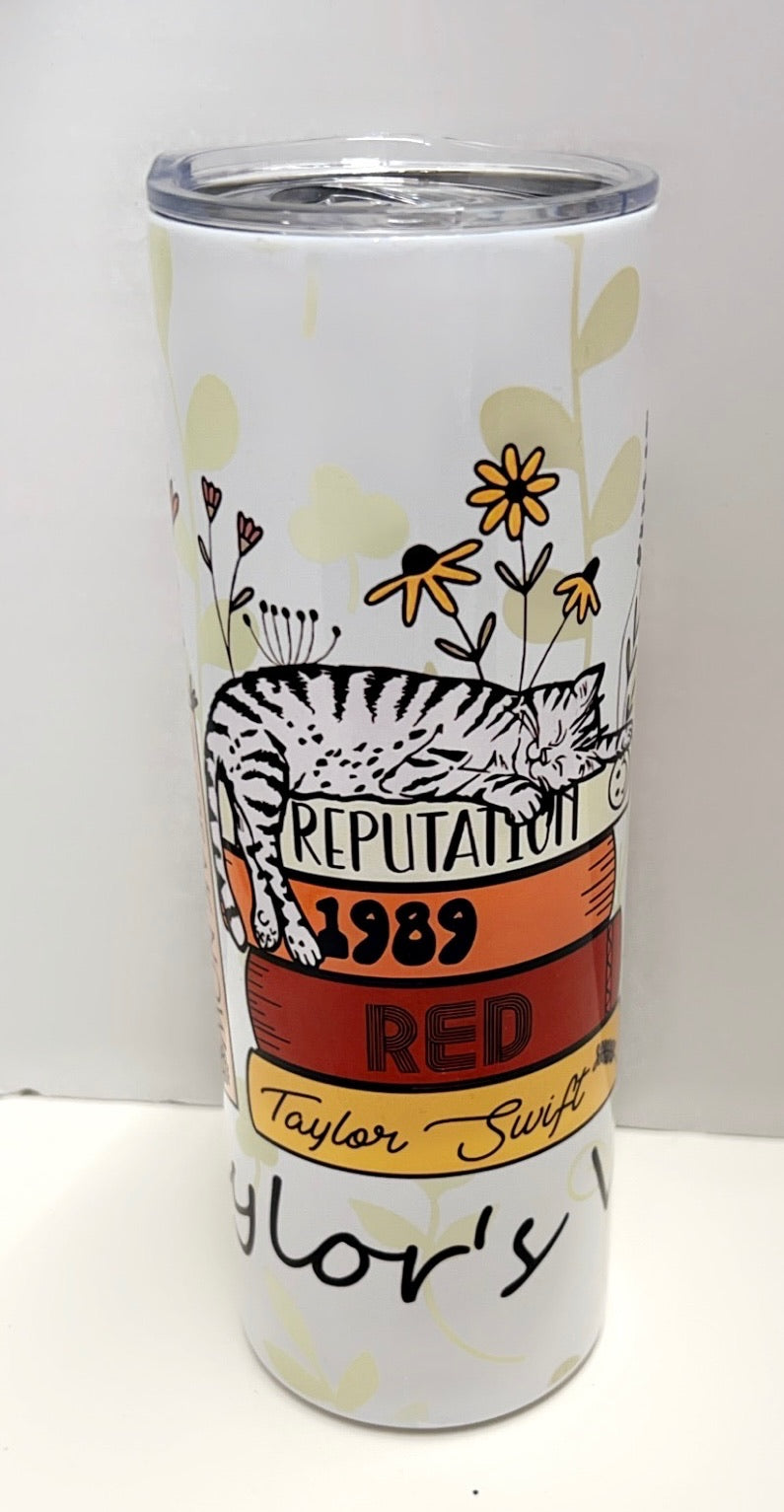 "Taylor’s version" themed tumbler - 20oz stainless steal tumbler with straw