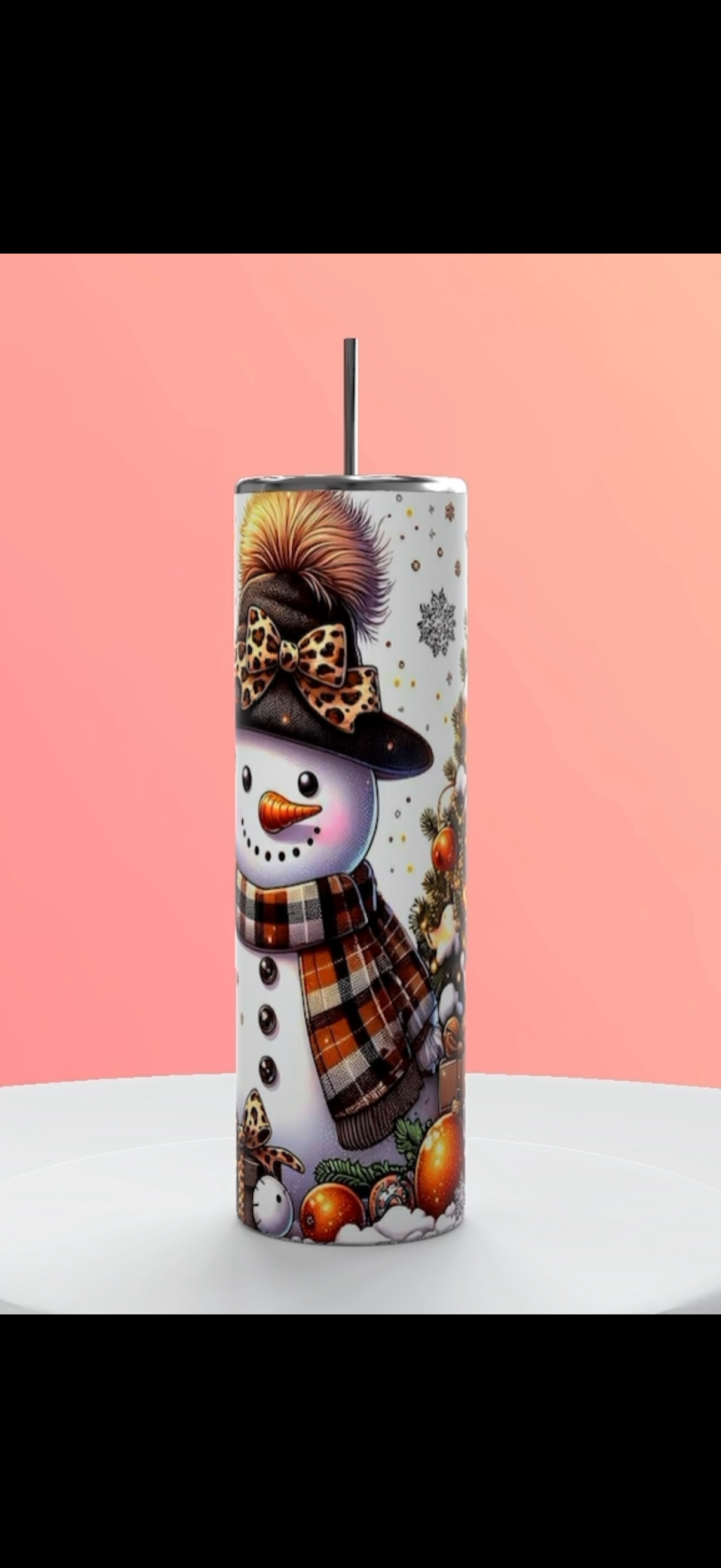 Highland Cow and Snowman