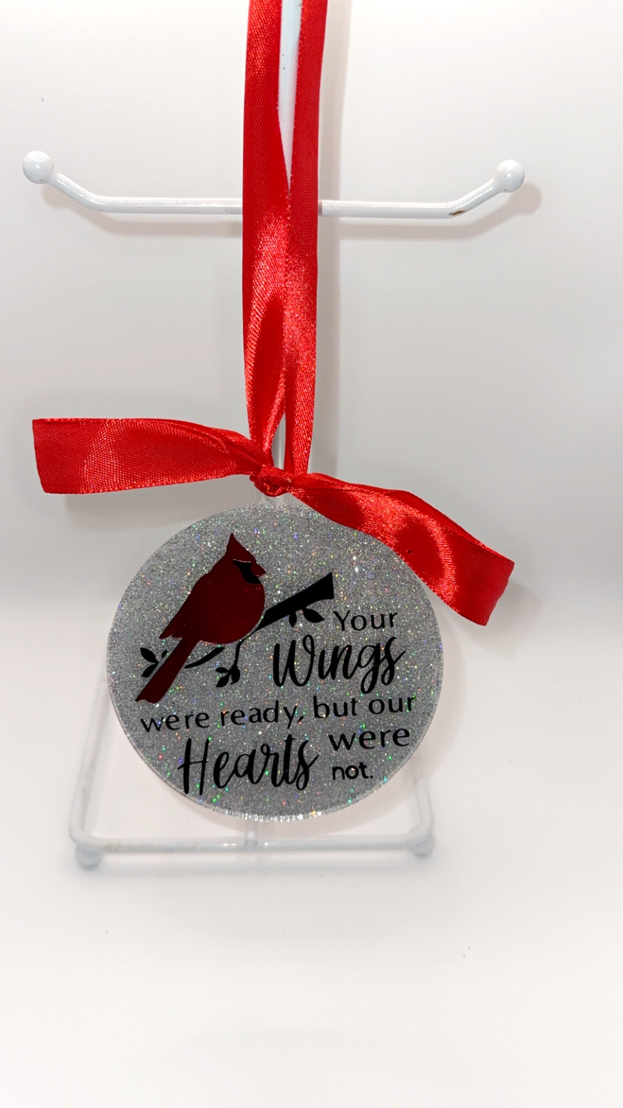 Large 10cm flat circle baubles with custom decoration