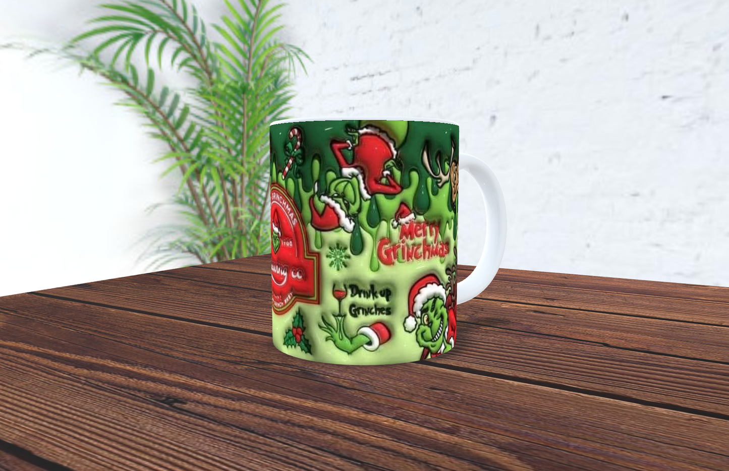 Grinch themed 11oz mug