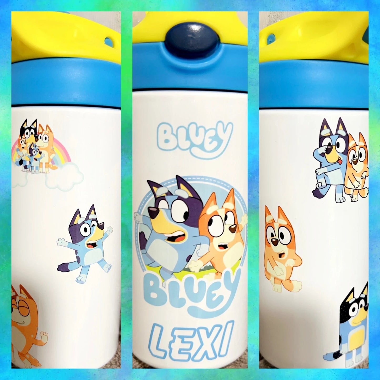 "Bluey" design - 12oz stainless steel kids water bottle