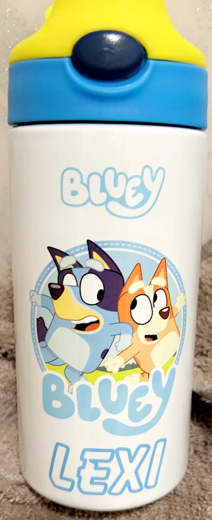 "Bluey" design - 12oz stainless steel kids water bottle