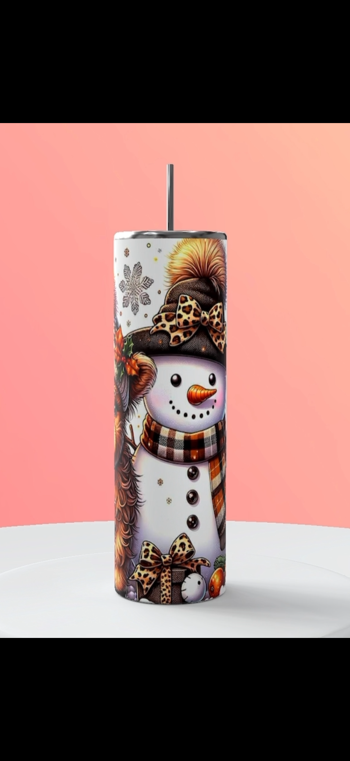 Highland Cow and Snowman