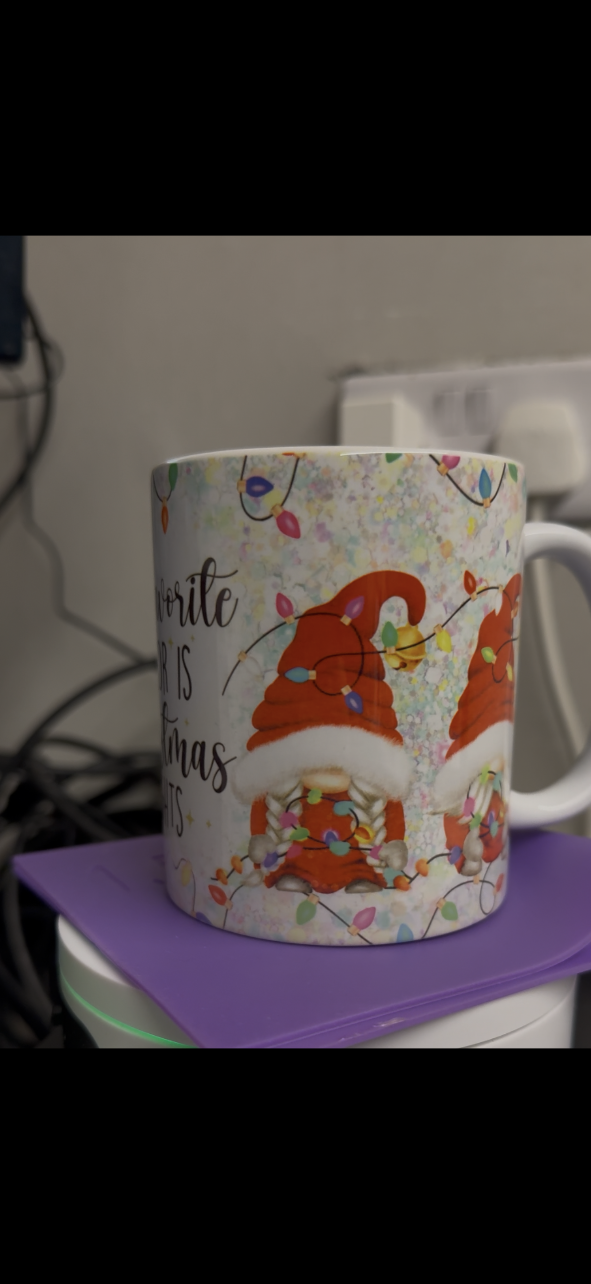 My favourite color is Christmas lights 11oz mug