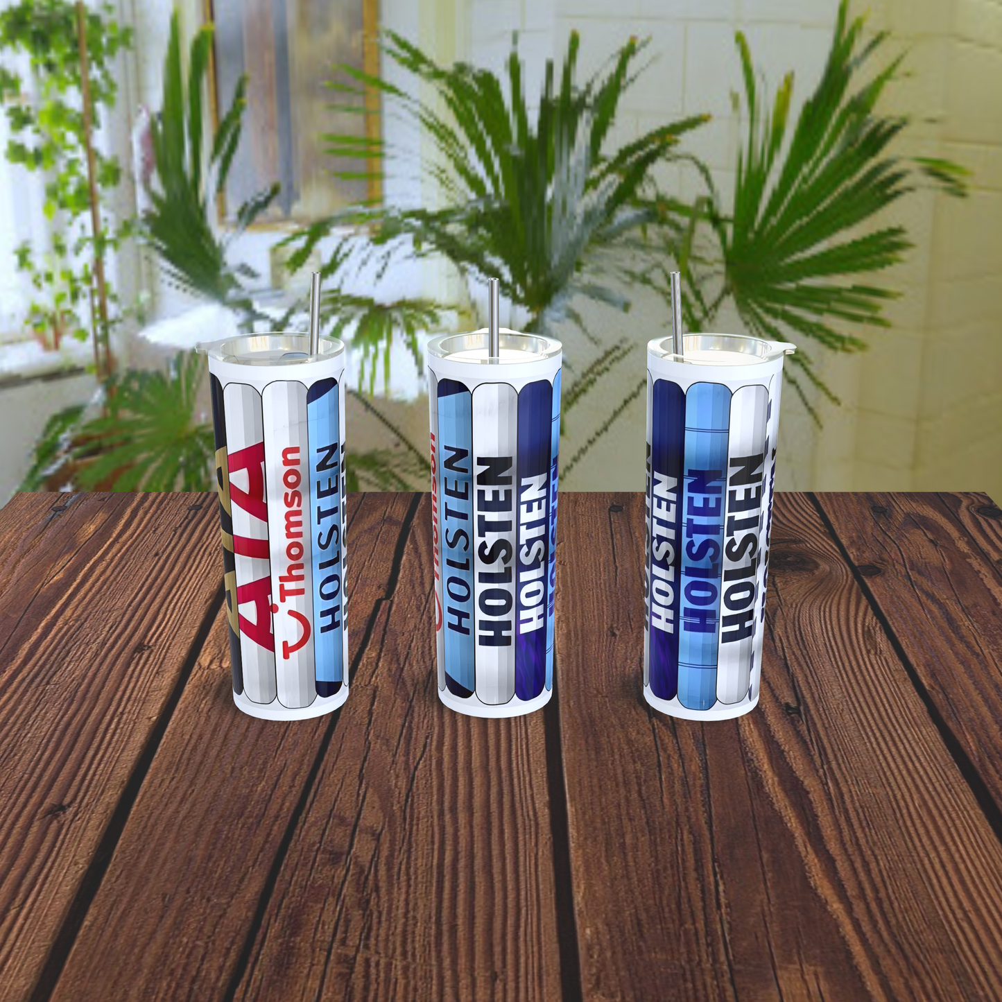 Retro football sponsor designed 20oz stainless steel tumblers - various designs