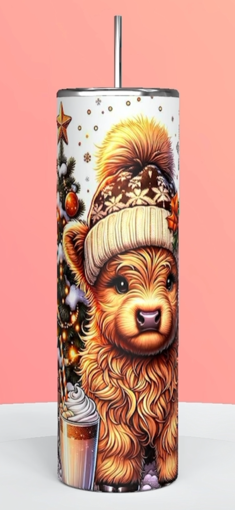 Highland Cow and Snowman