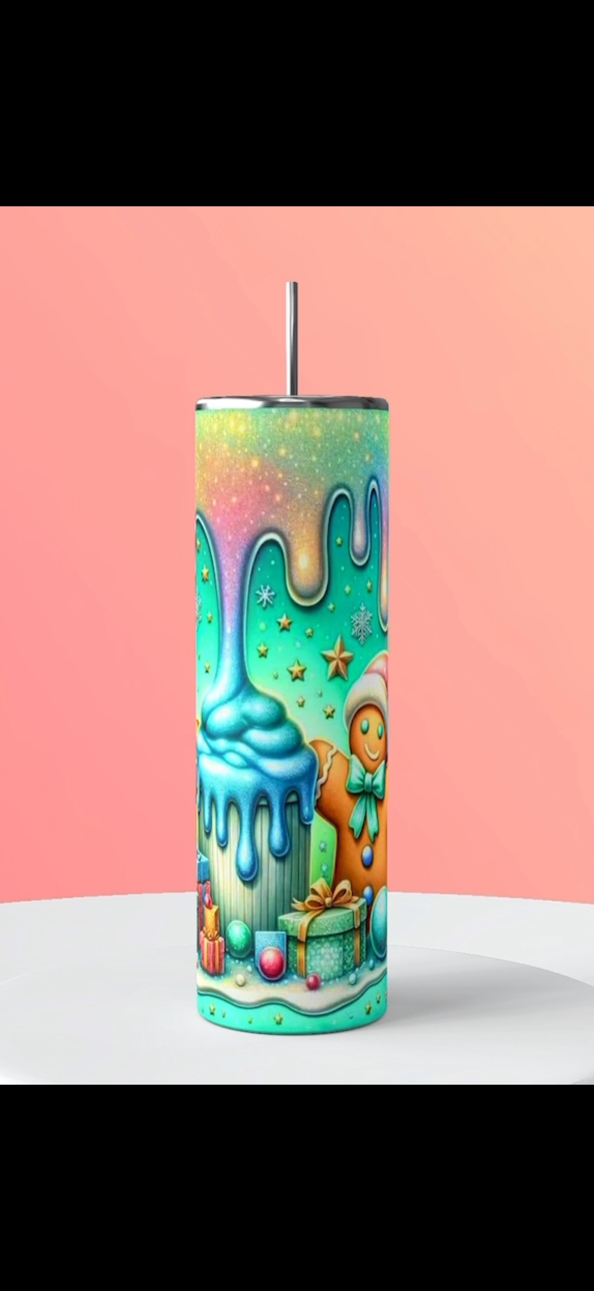 Gingerbread Man - 20oz stainless steel tumbler