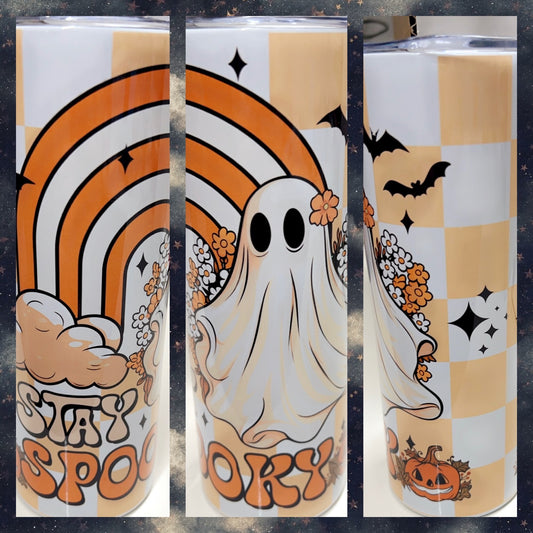 “Stay Spooky” Design tumbler - 20oz stainless steel tumbler with straw