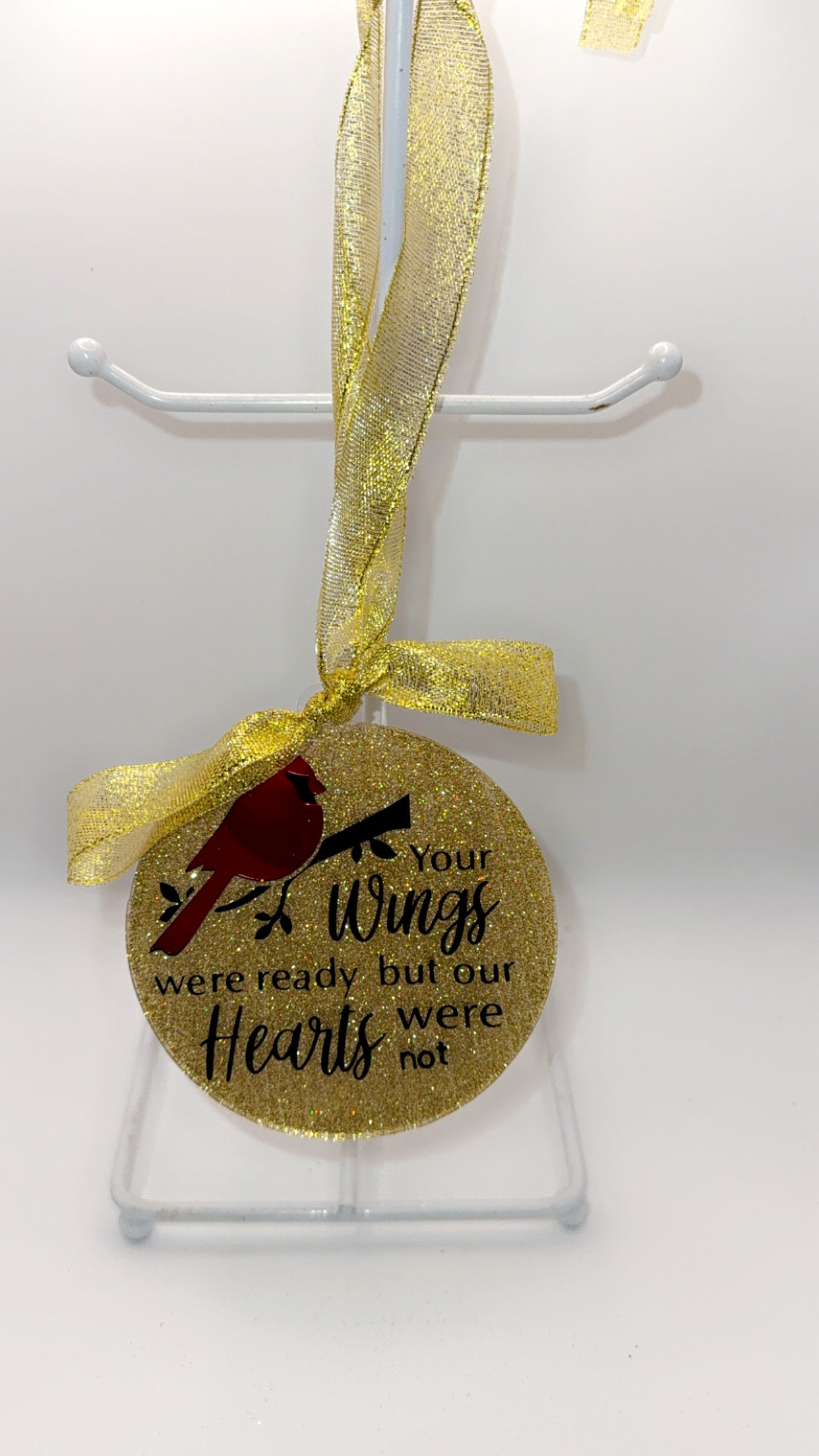 Large 10cm flat circle baubles with custom decoration