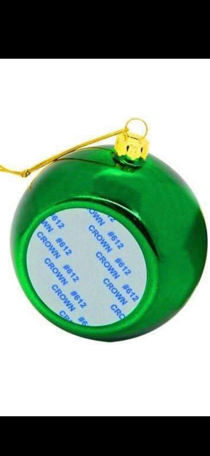 Multiple coloured customisable Xmas Bauble
