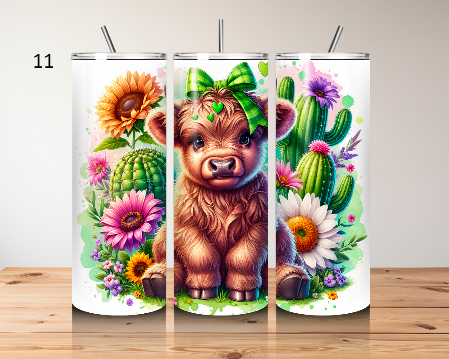 Highland cow-20oz stainless steel tumbler (various colours)