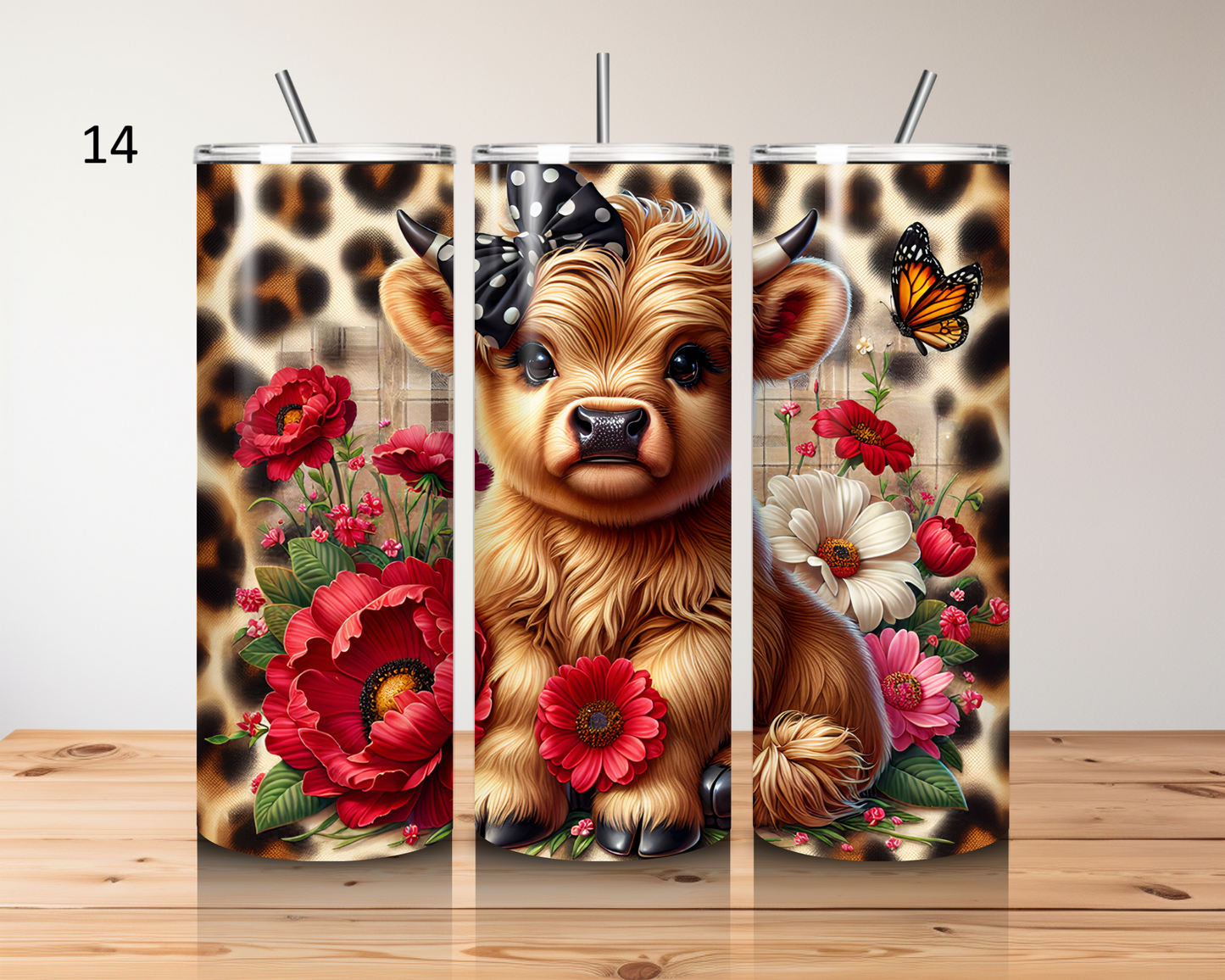 Highland cow-20oz stainless steel tumbler (various colours)