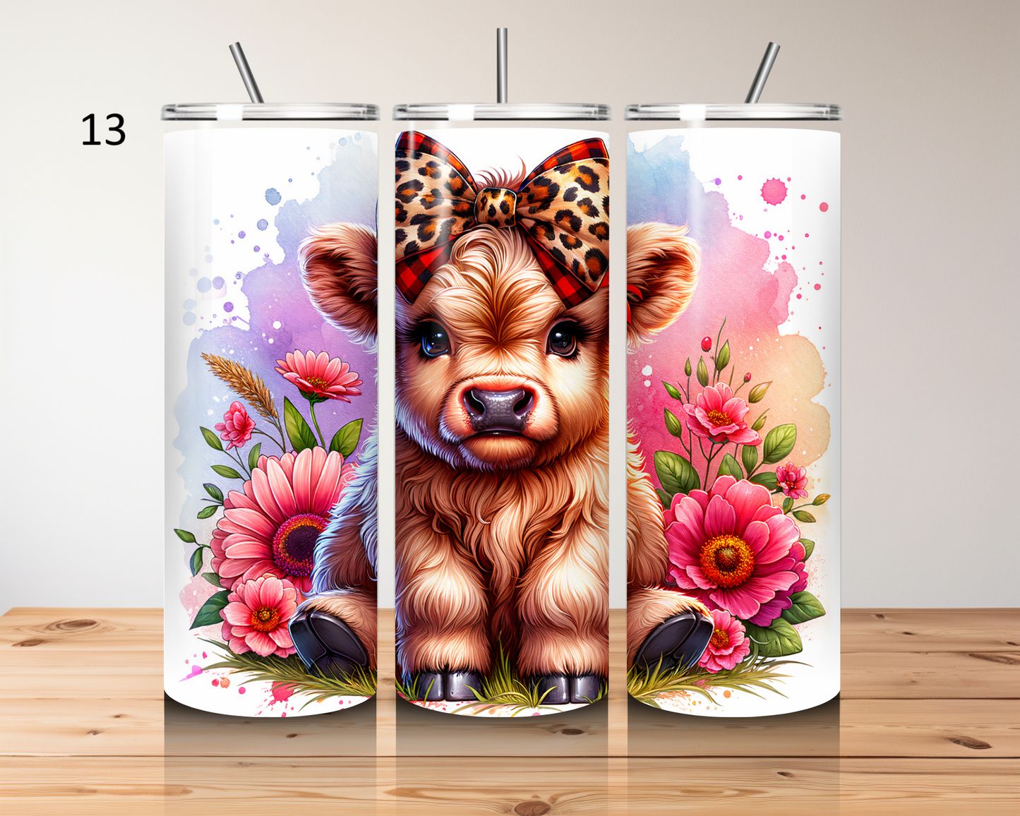 Highland cow-20oz stainless steel tumbler (various colours)
