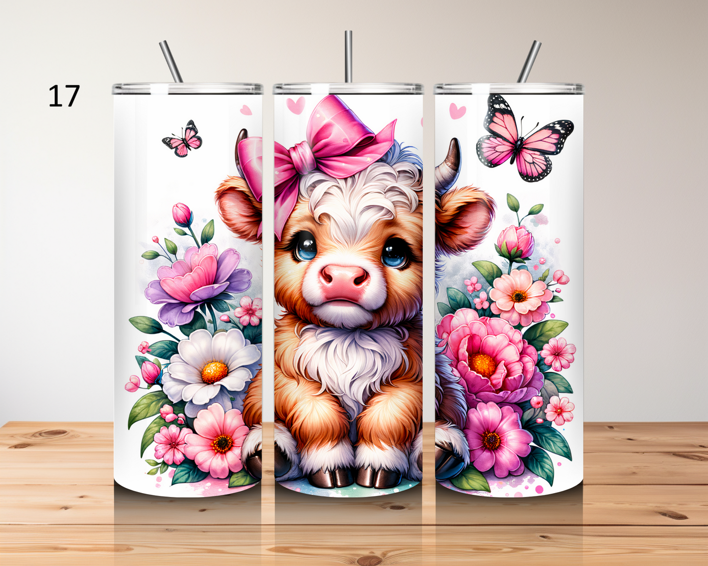 Highland cow-20oz stainless steel tumbler (various colours)