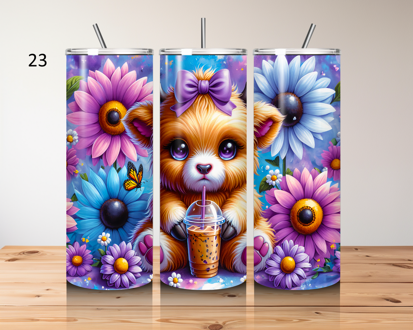 Highland cow-20oz stainless steel tumbler (various colours)