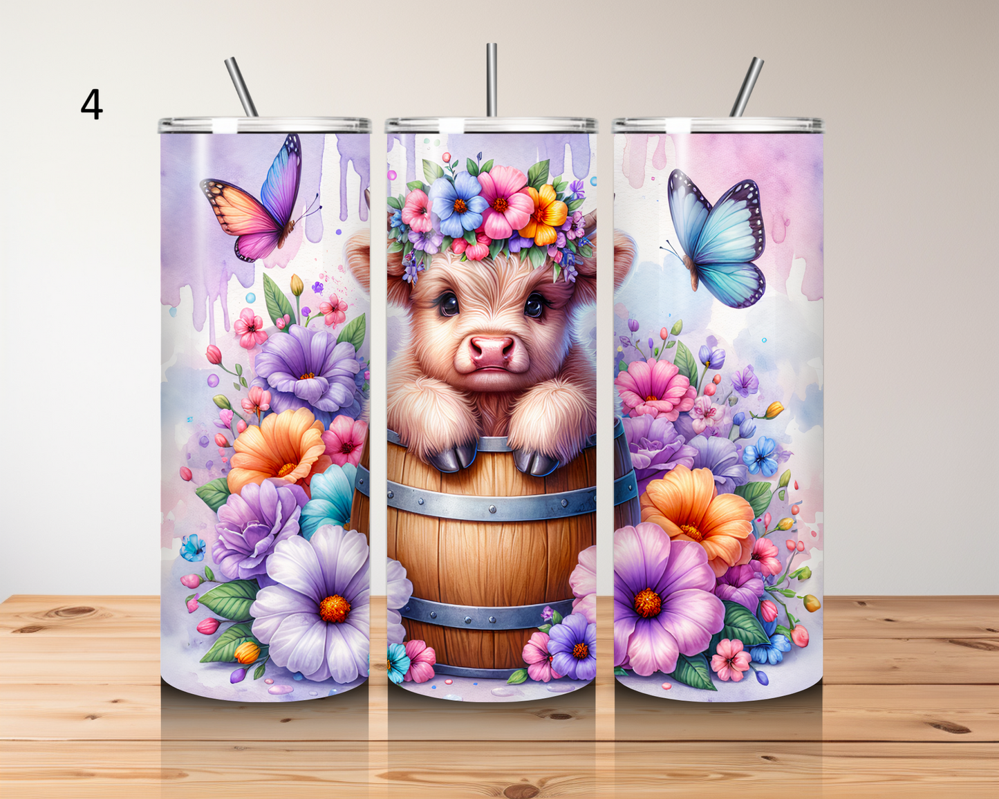 Highland cow-20oz stainless steel tumbler (various colours)