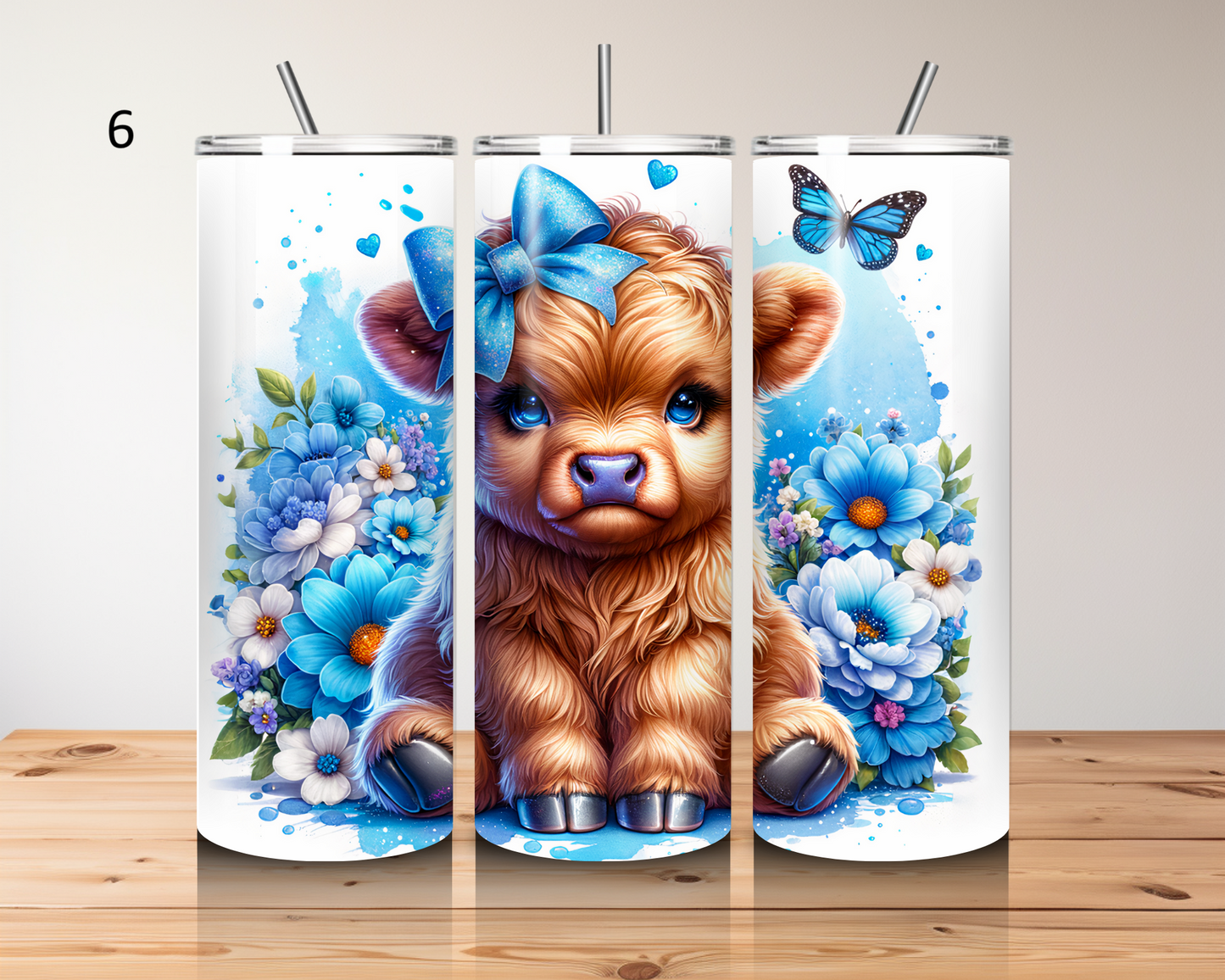 Highland cow-20oz stainless steel tumbler (various colours)